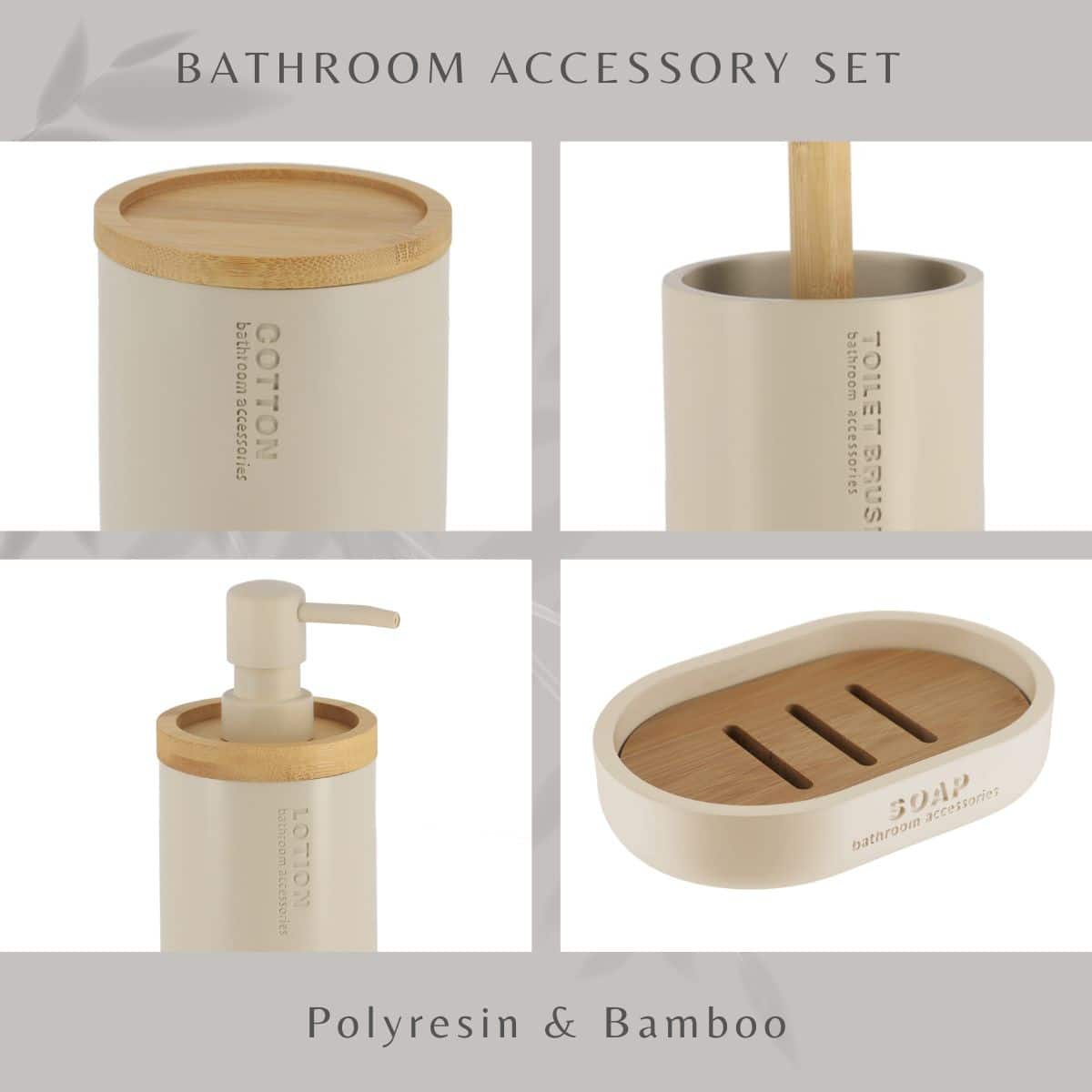 evideco-beige-5-pi-ces-set-salle-de-bain-bambou-beige image 5