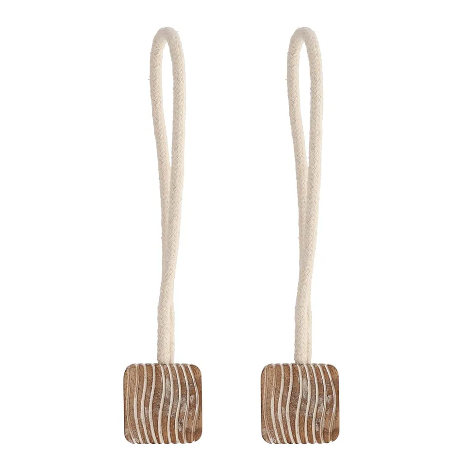 evideco-home-accessories-embrasse-rideau-magnetique-bois-lot-2-naturel image 1