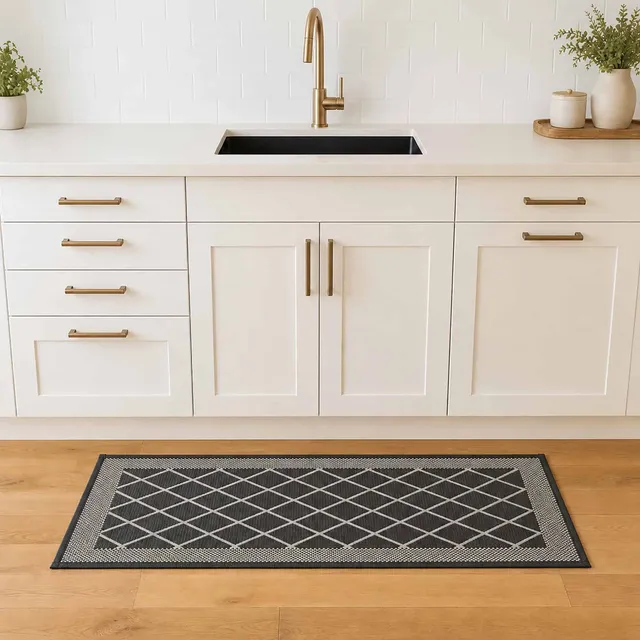 evideco-home-accessories-diamond-gray-tapis-cuisine-gris-20x48 image 1