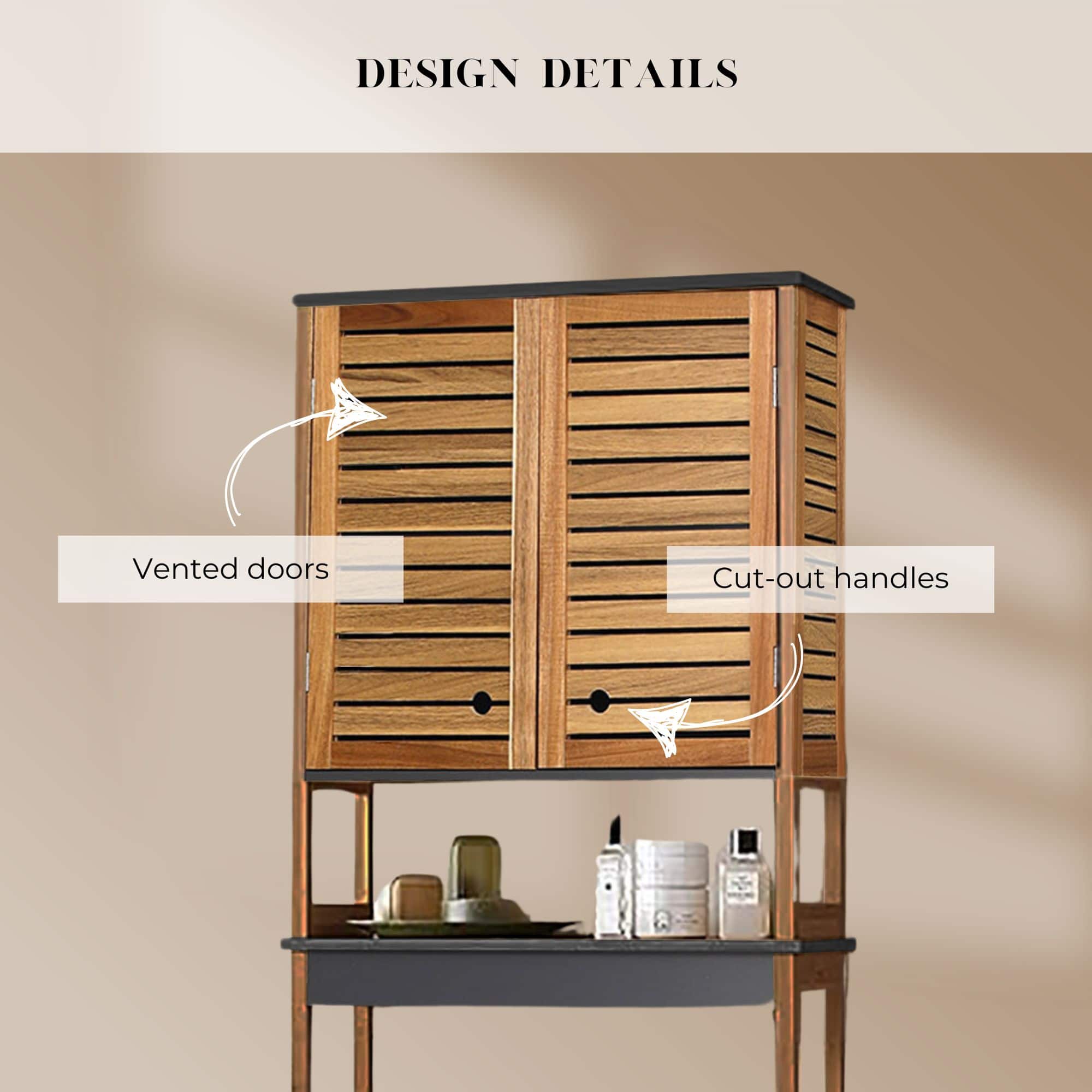 evideco-elements-meuble-dessus-wc-marron-gris-double-porte image 7