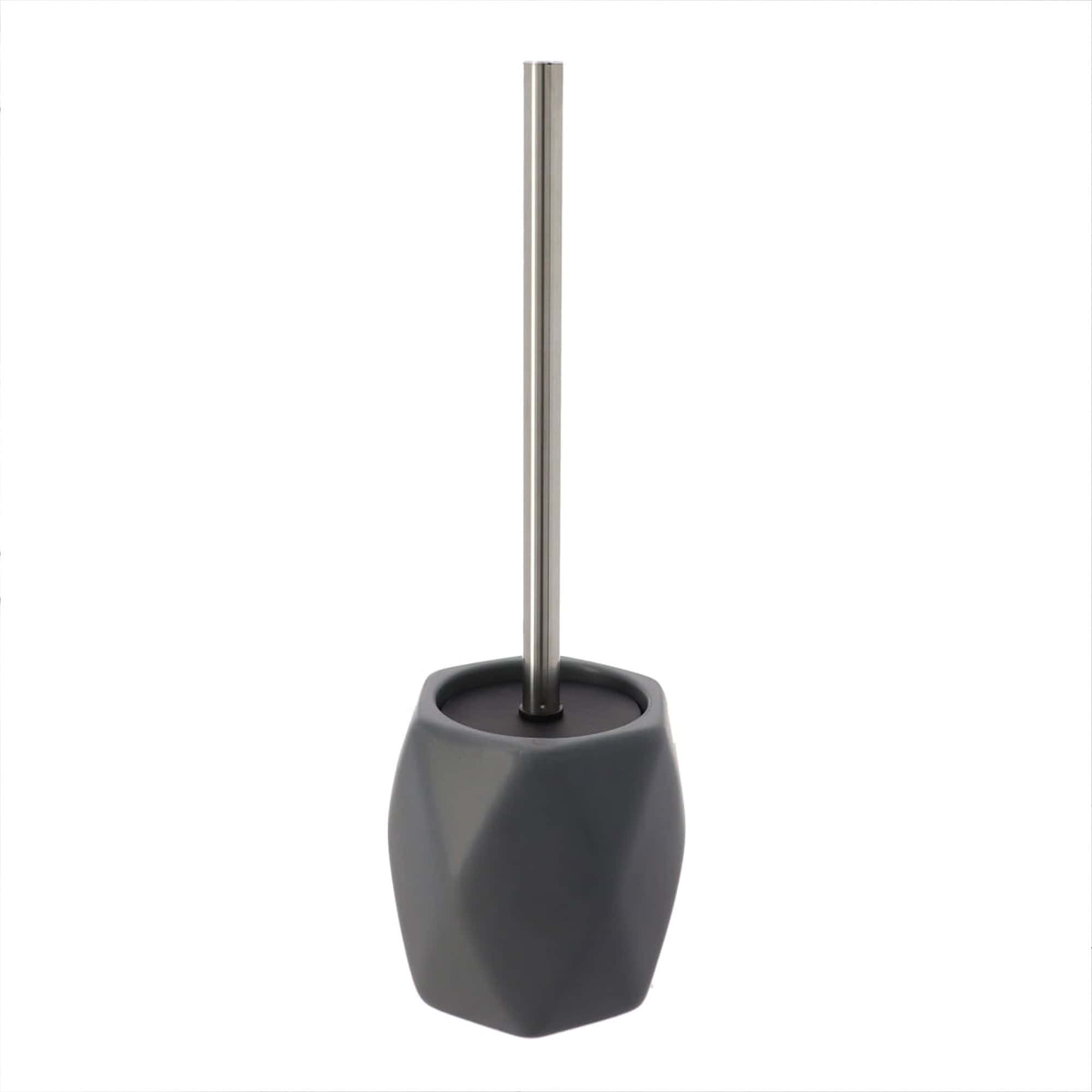 evideco-brosse-wc-diamant-gr-s-gris-t-te-noire-brossage-inox image 6