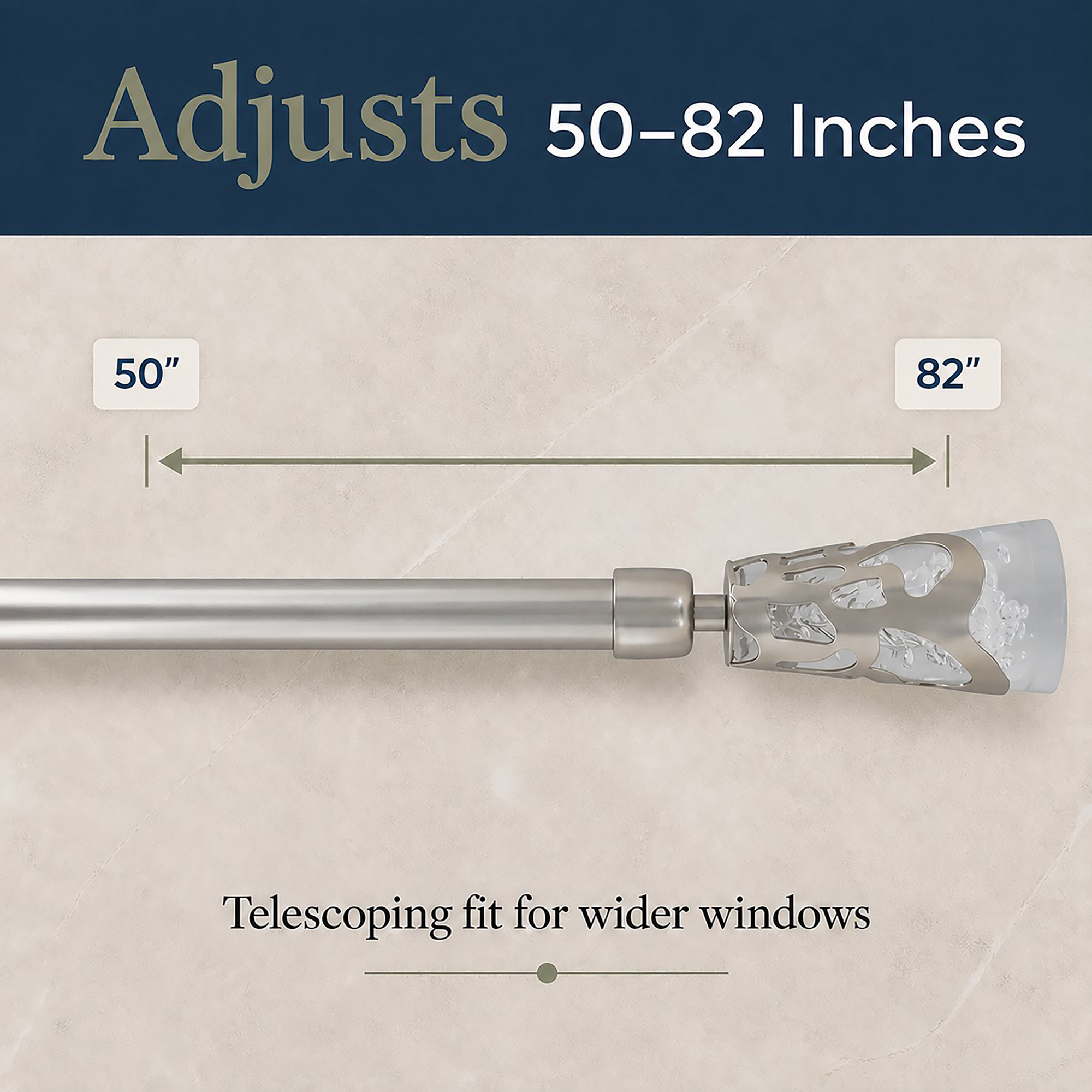 evideco-tringle-rideau-simple-extensible-127-208cm-argent image 2