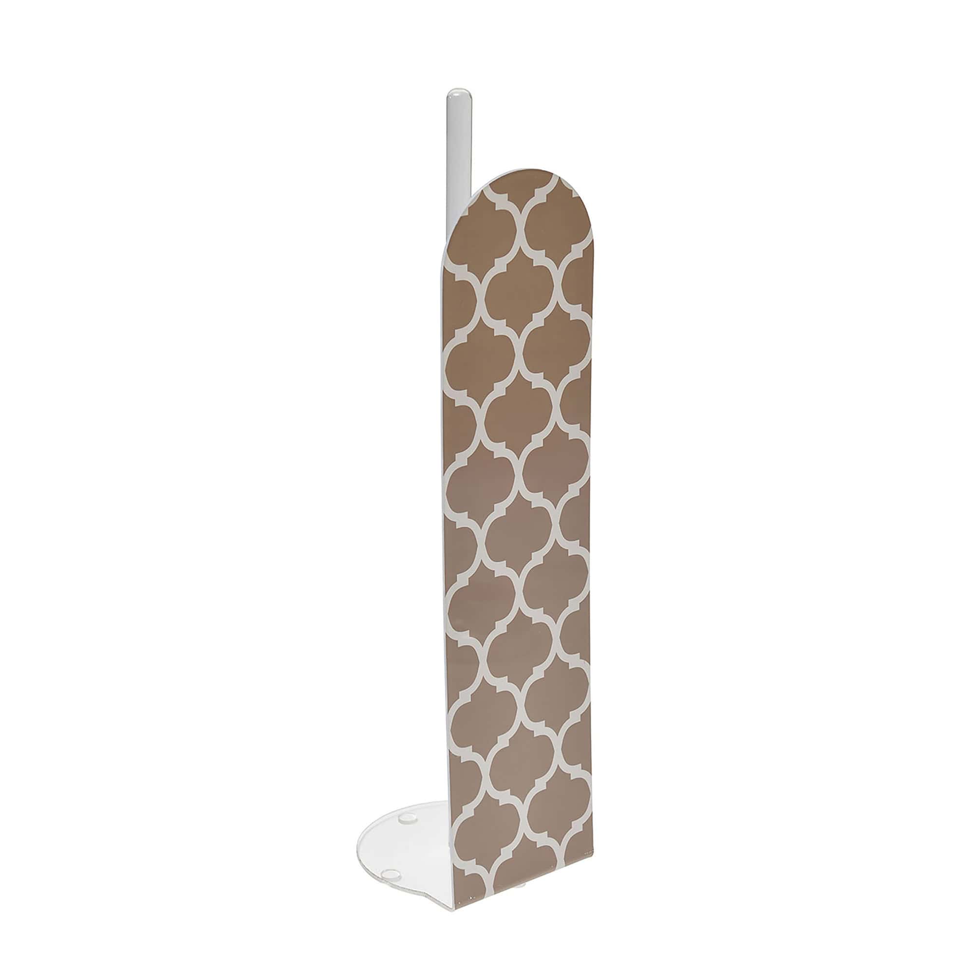 evideco-porte-papier-toilette-beige-sur-pied-g-om-trique-4-rouleaux image 8
