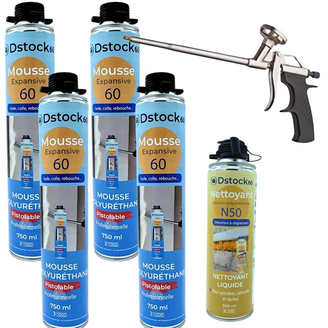 dstock60-mousse-expansive-pistolable-750ml-kit-4-pistolet image 1