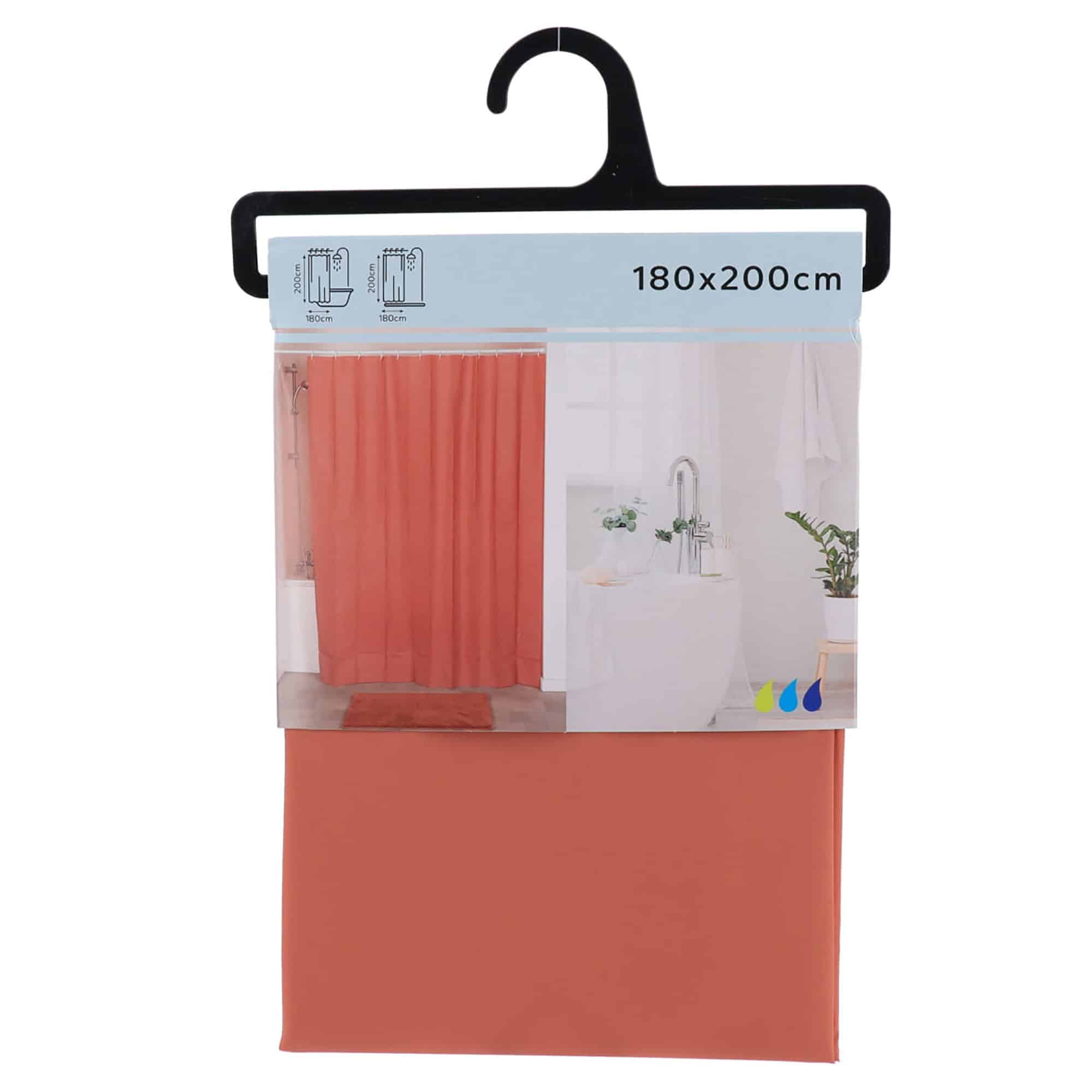 evideco-shower-accessories-rideau-de-douche-terracotta-71x79 image 7
