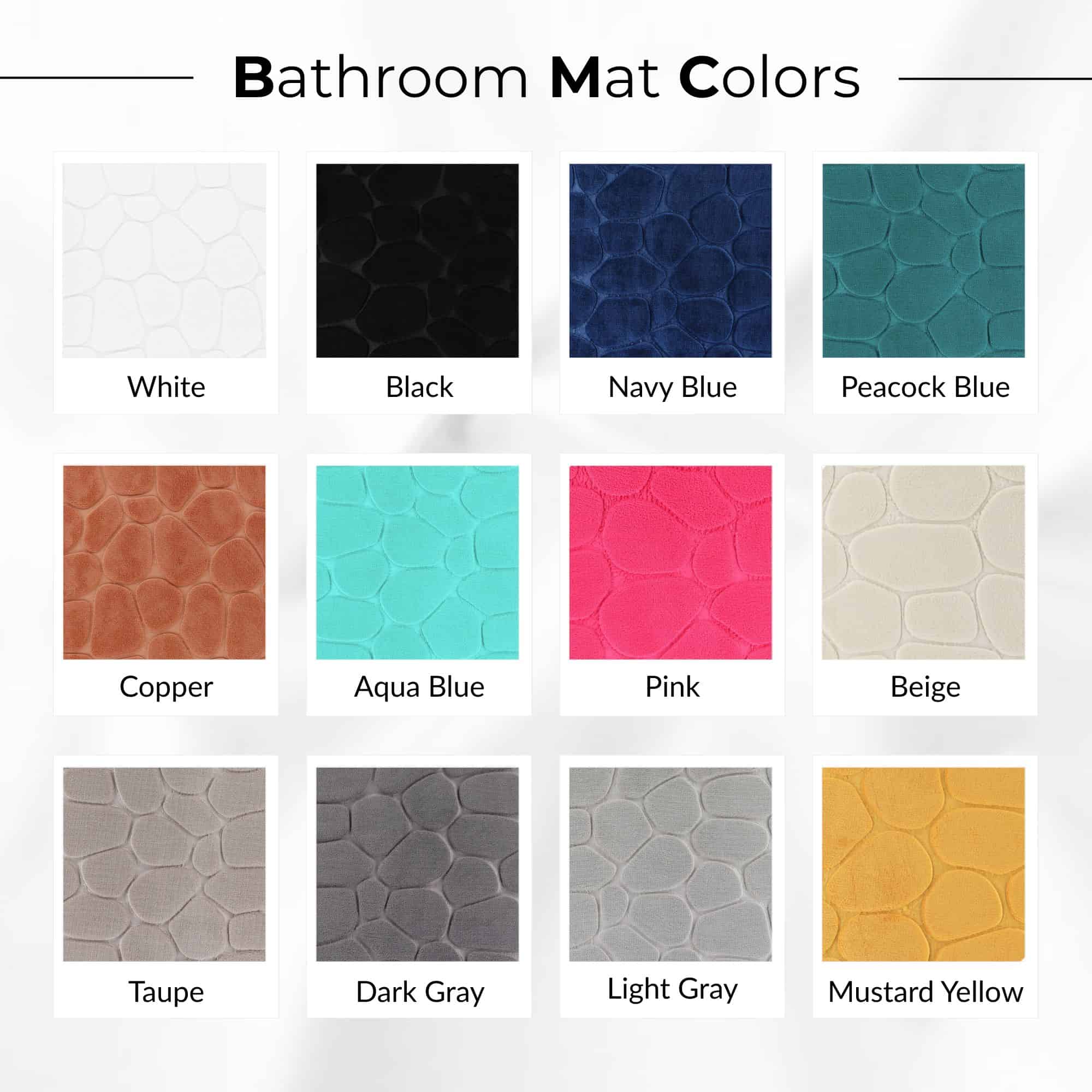 evideco-bathroom-mats-tapis-de-bain-48x18-gris-fonc-mousse-m-moire-galet image 8