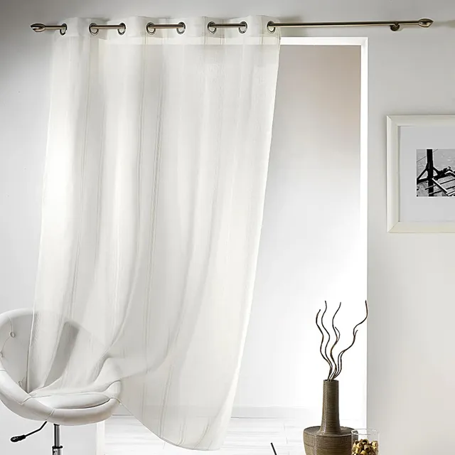evideco-home-accessories-rideau-voilage-blanc-ray-95x55-l-ger image 1