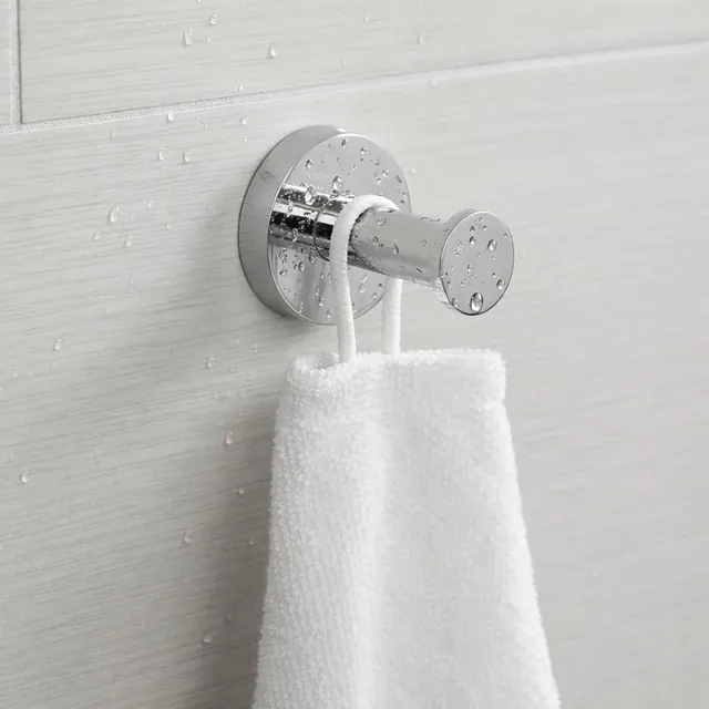 evideco-pat-re-murale-simple-porte-peignoir-crochet-salle-de-bain image 1
