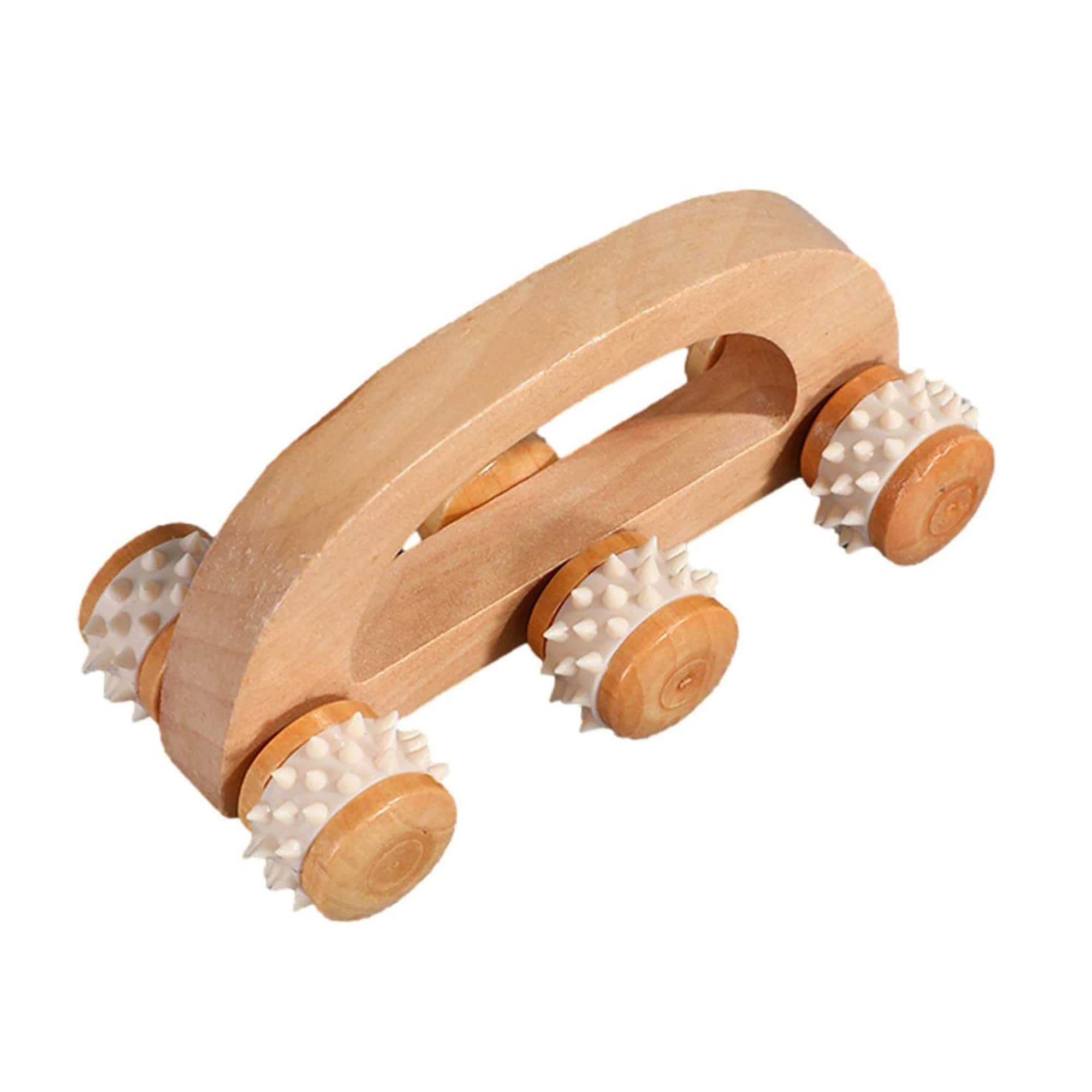 evideco-rouleau-de-massage-bois-six-rouleaux-picots image 7