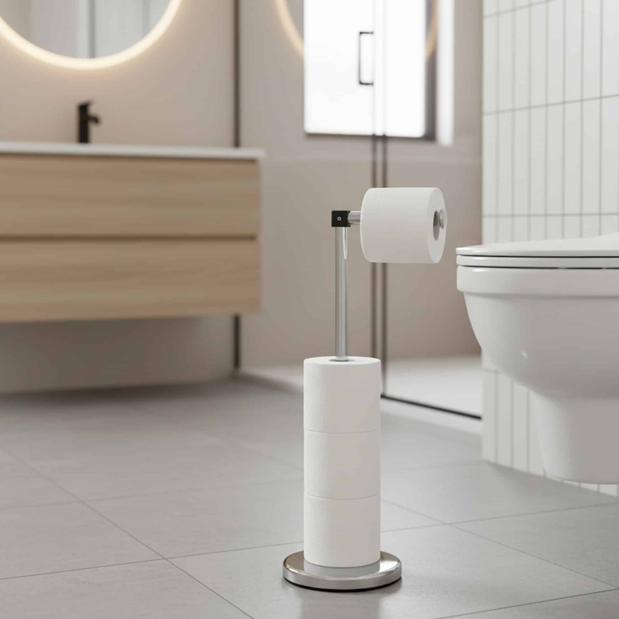 evideco-porte-papier-toilette-chrome-sur-pied-bras-pliable-r-serve image 3