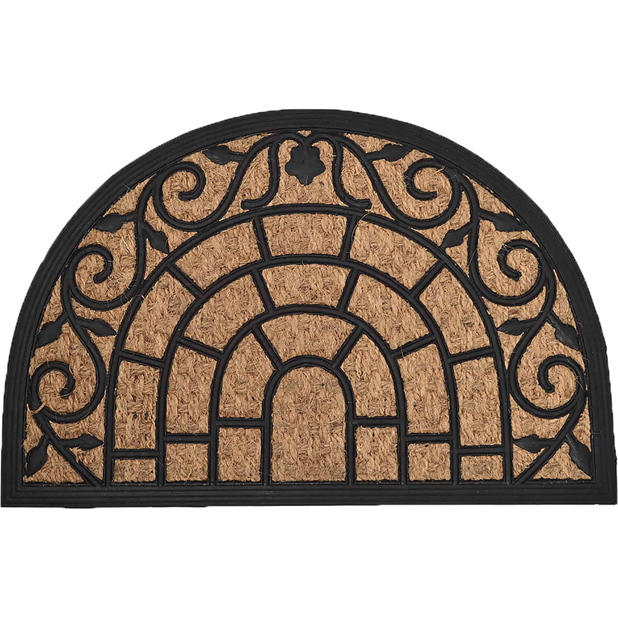evideco-vitrail-paillasson-demi-lune-coco-61x40-cm-noir image 6