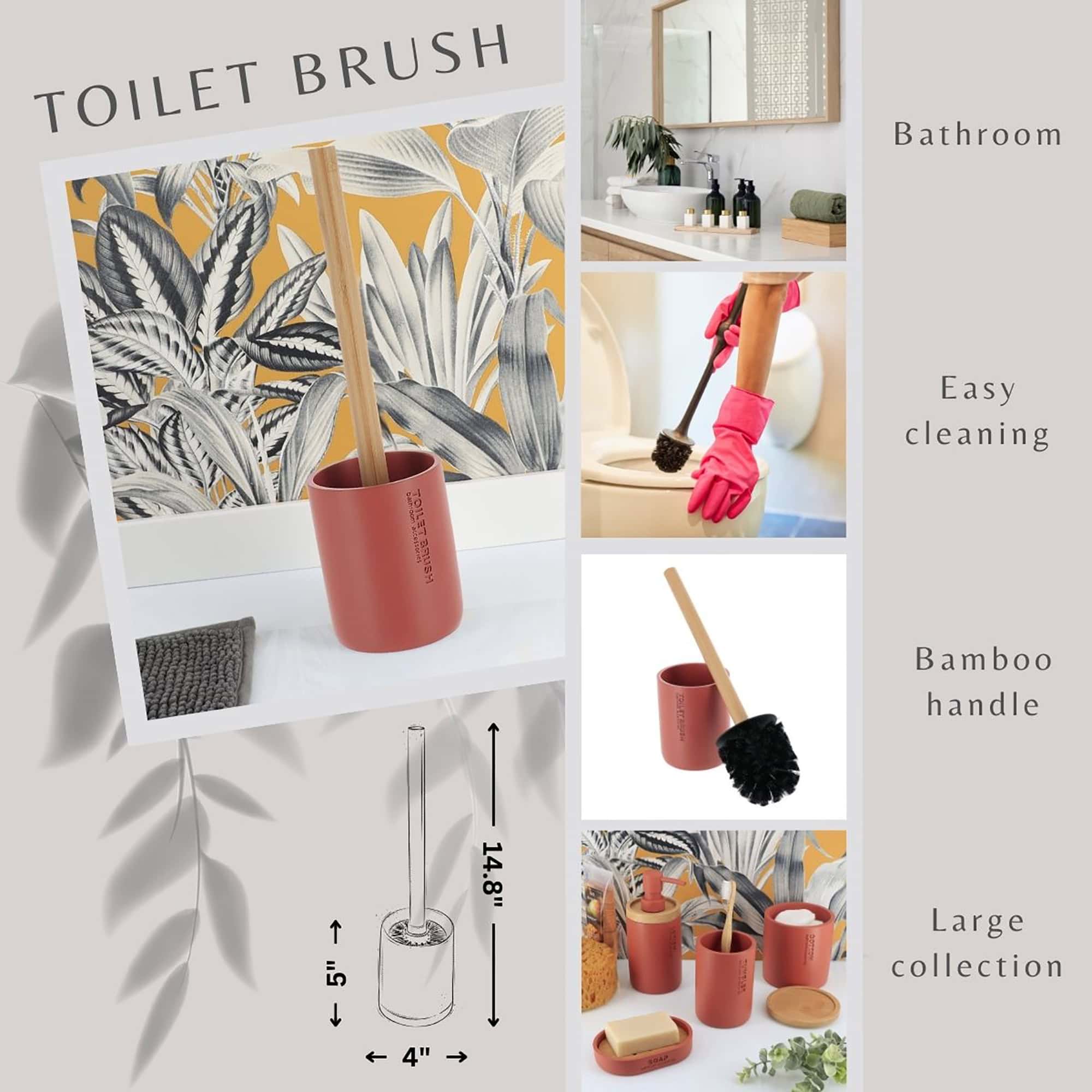 evideco-brosse-wc-terracotta-manche-bambou-polyresine image 4