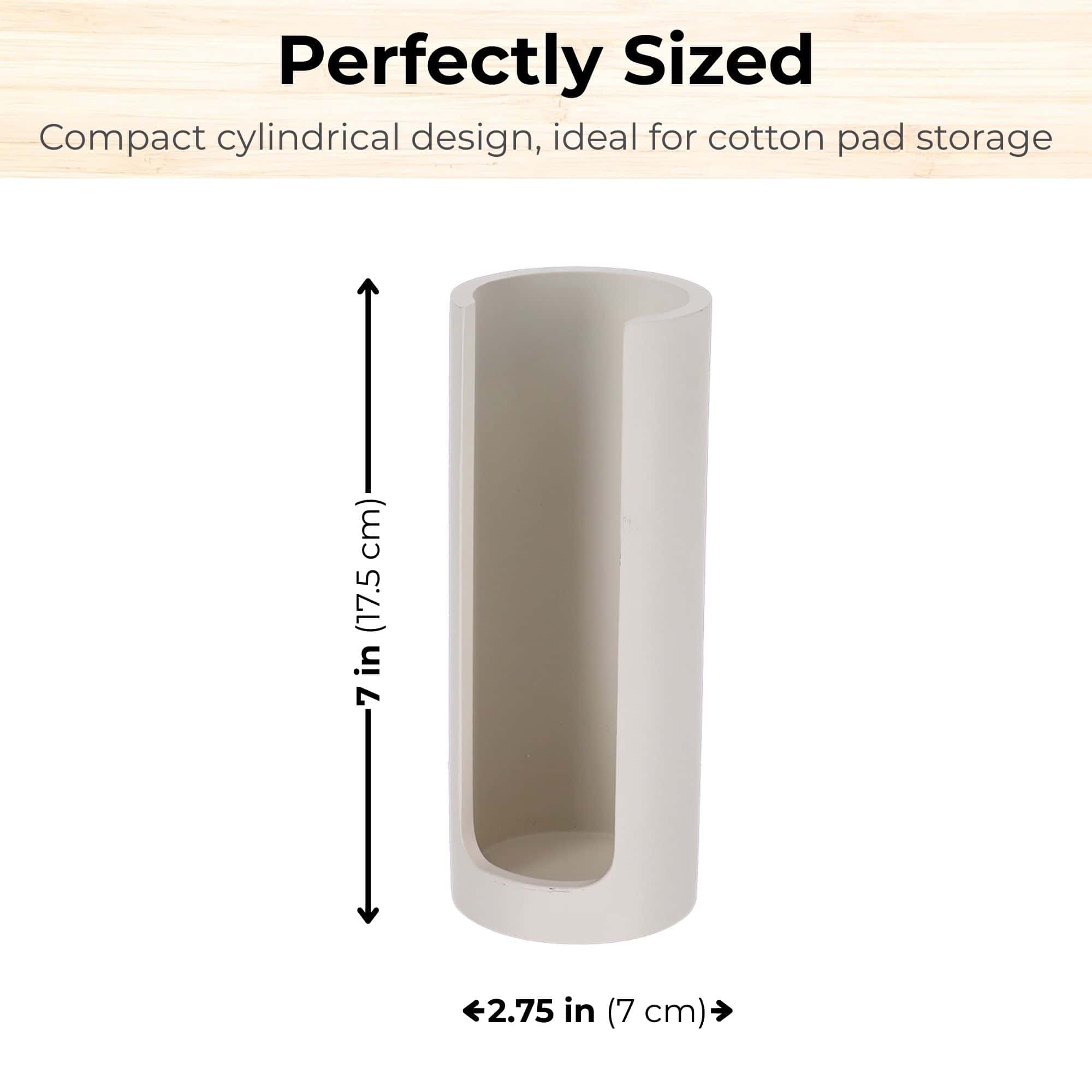 evideco-porte-cotons-beige-polyresine-japandi-salle-de-bain image 7