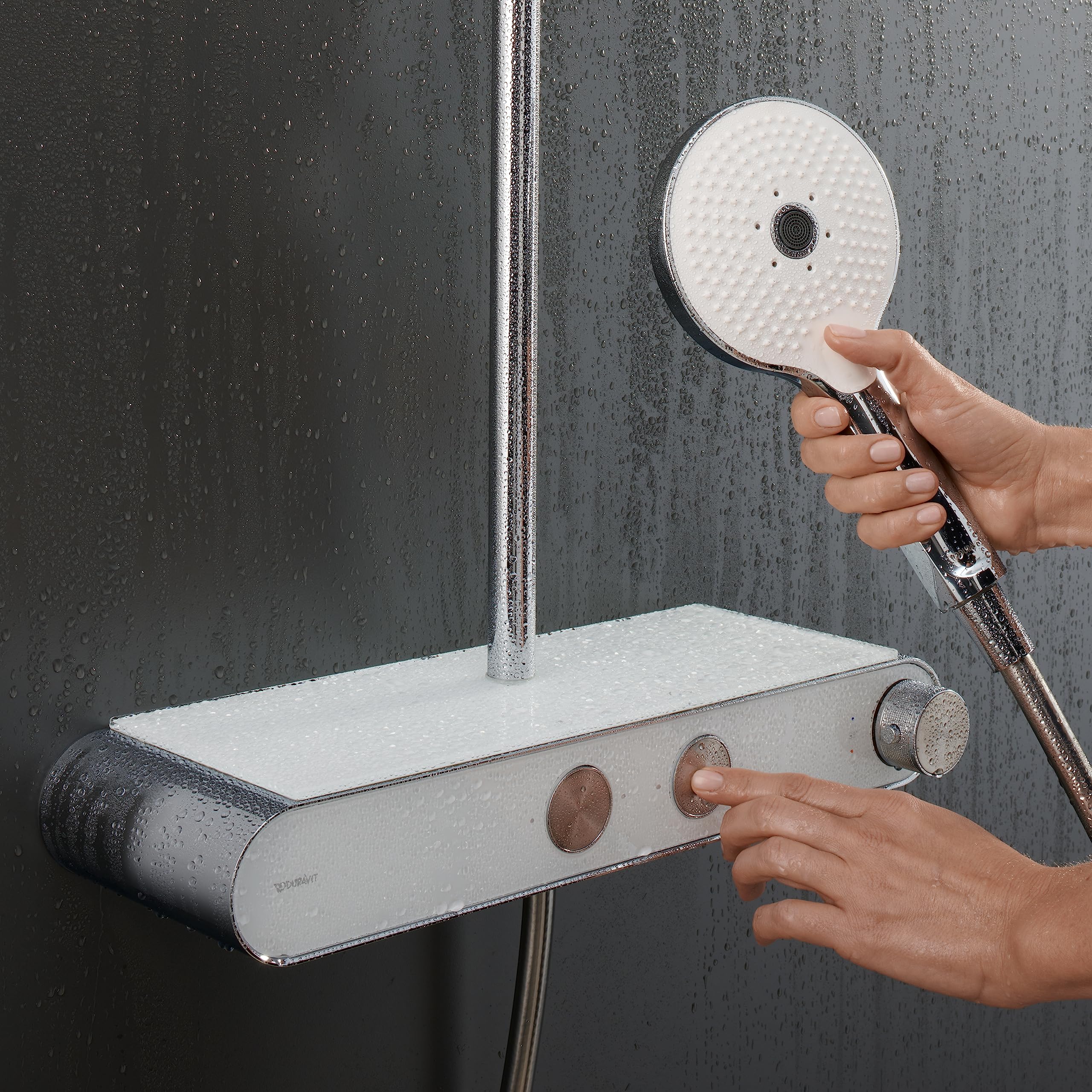 duravit-thermostatique-colonne-douche-chrome-blanc image 6