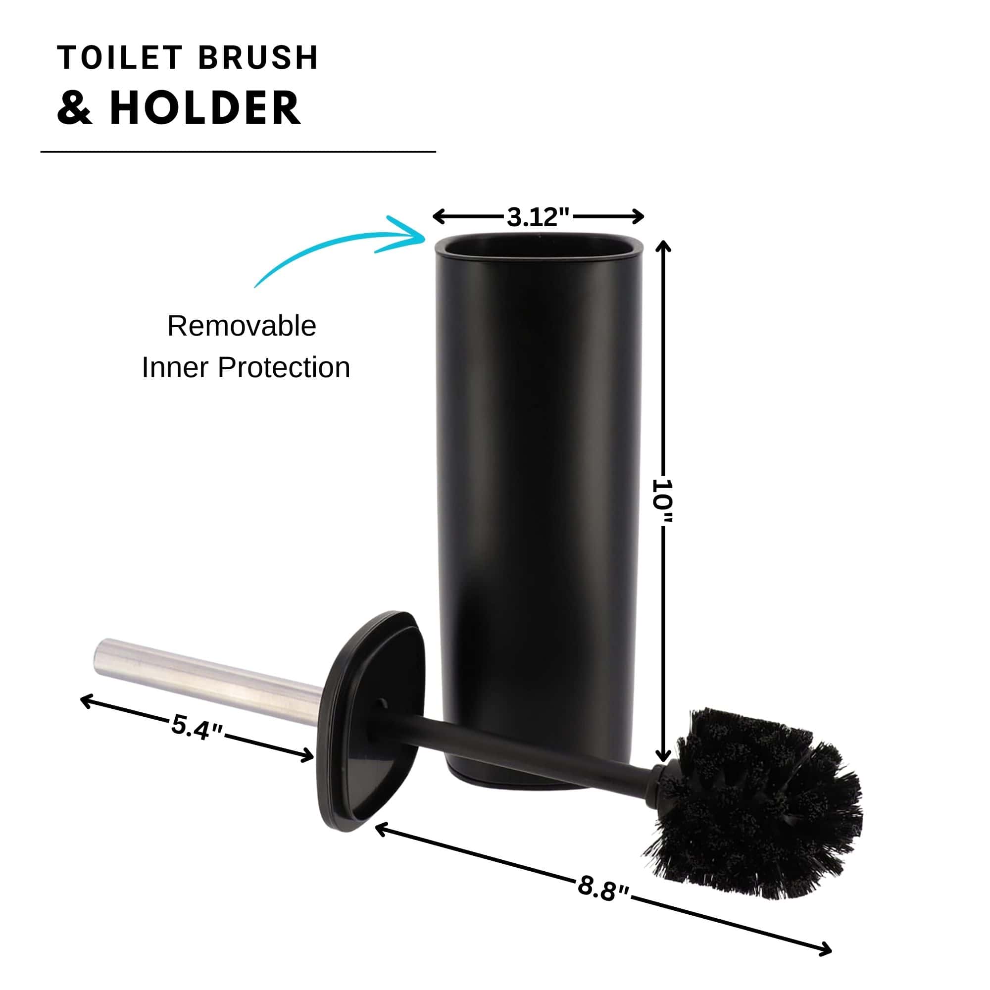evideco-brosse-wc-noire-m-tal-carr-e-avec-support image 5