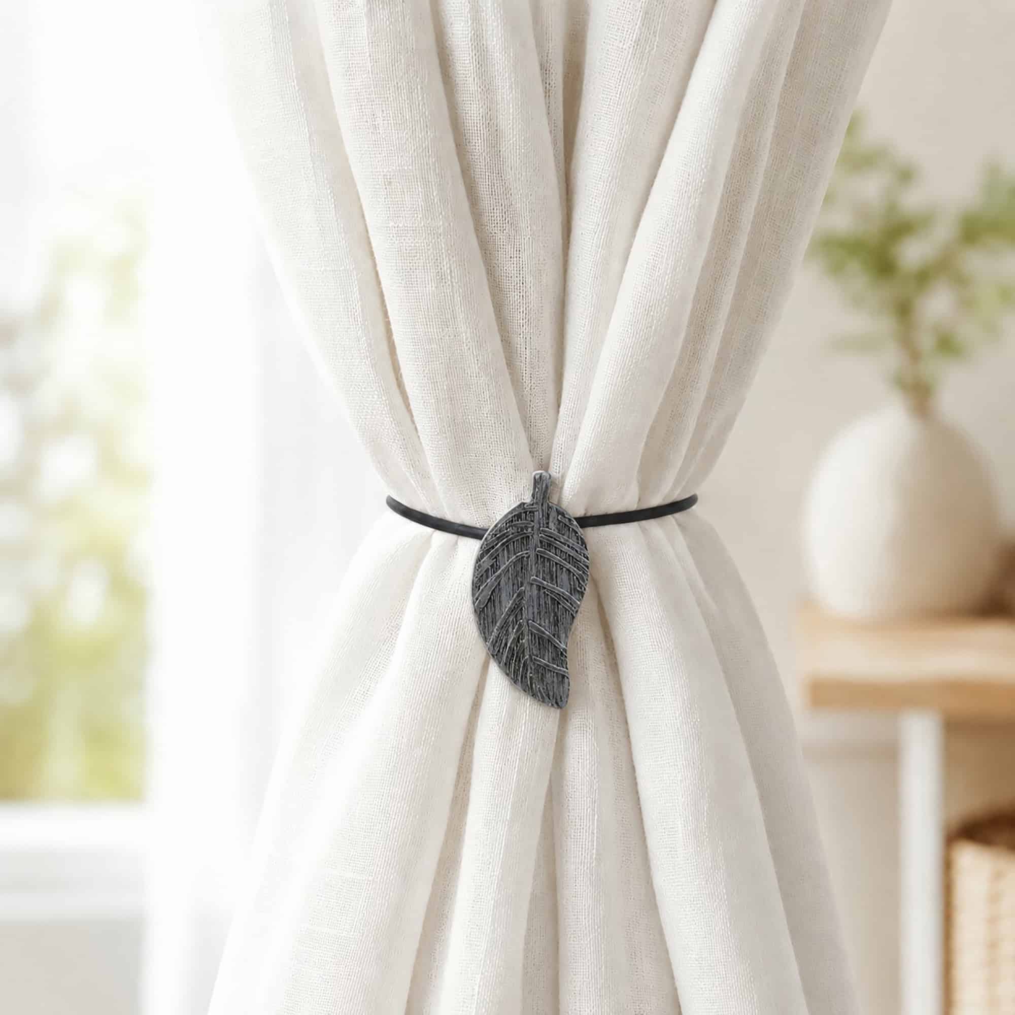 evideco-home-accessories-lot-2-embrasses-rideau-magn-tique-gris image 4