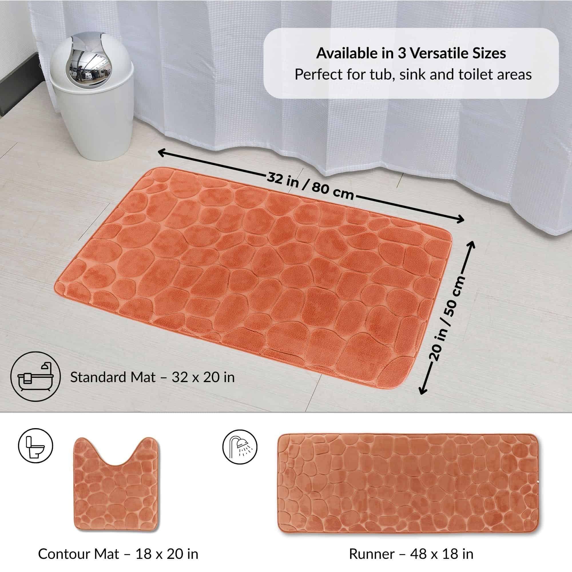 evideco-copper-pebble-32x20-tapis-bain-m-moire-cuivre image 4