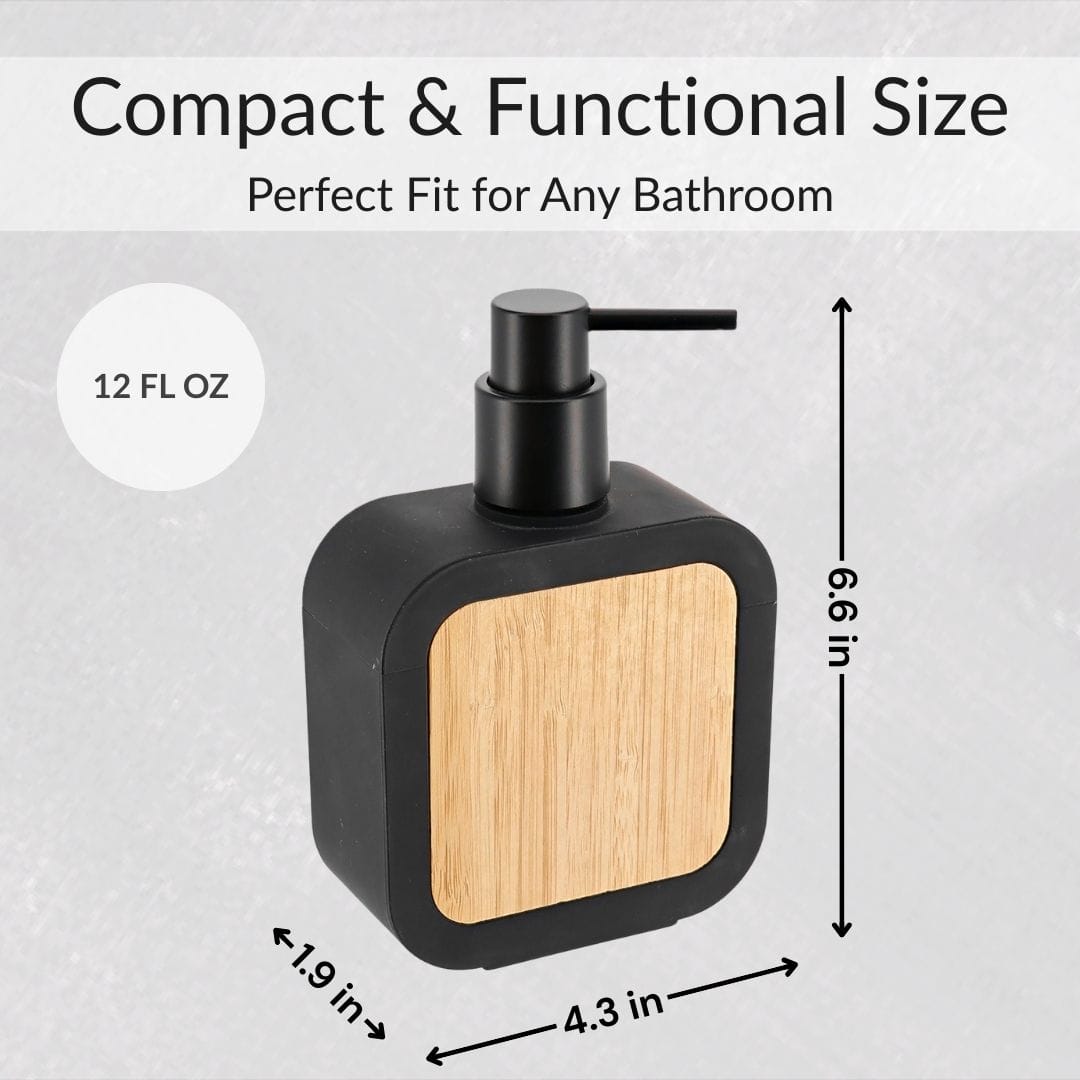 evideco-bathroom-accessories-distributeur-savon-noir-bambou-caoutchouc image 4