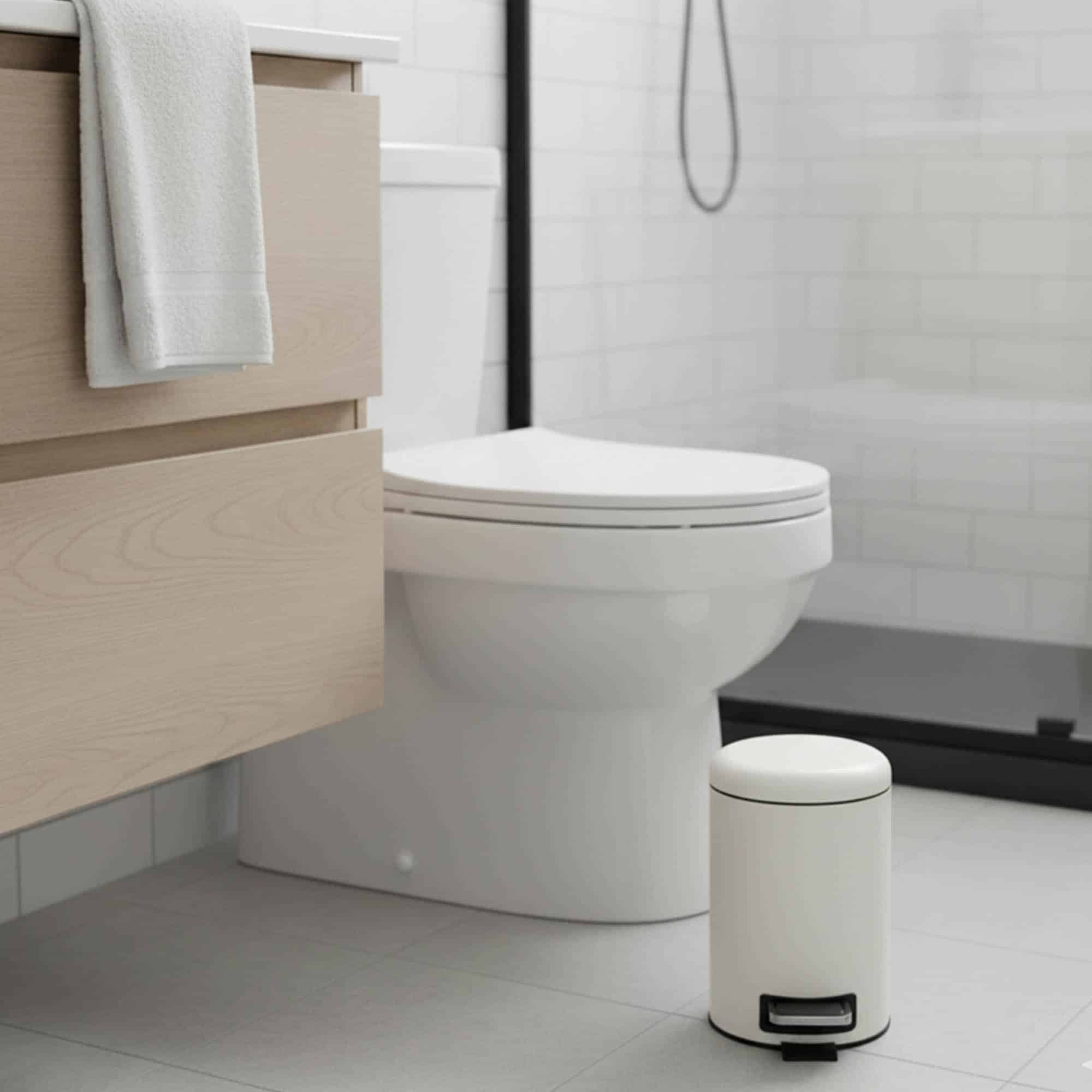 evideco-poubelle-salle-de-bain-m-tal-blanc-3-litres image 1