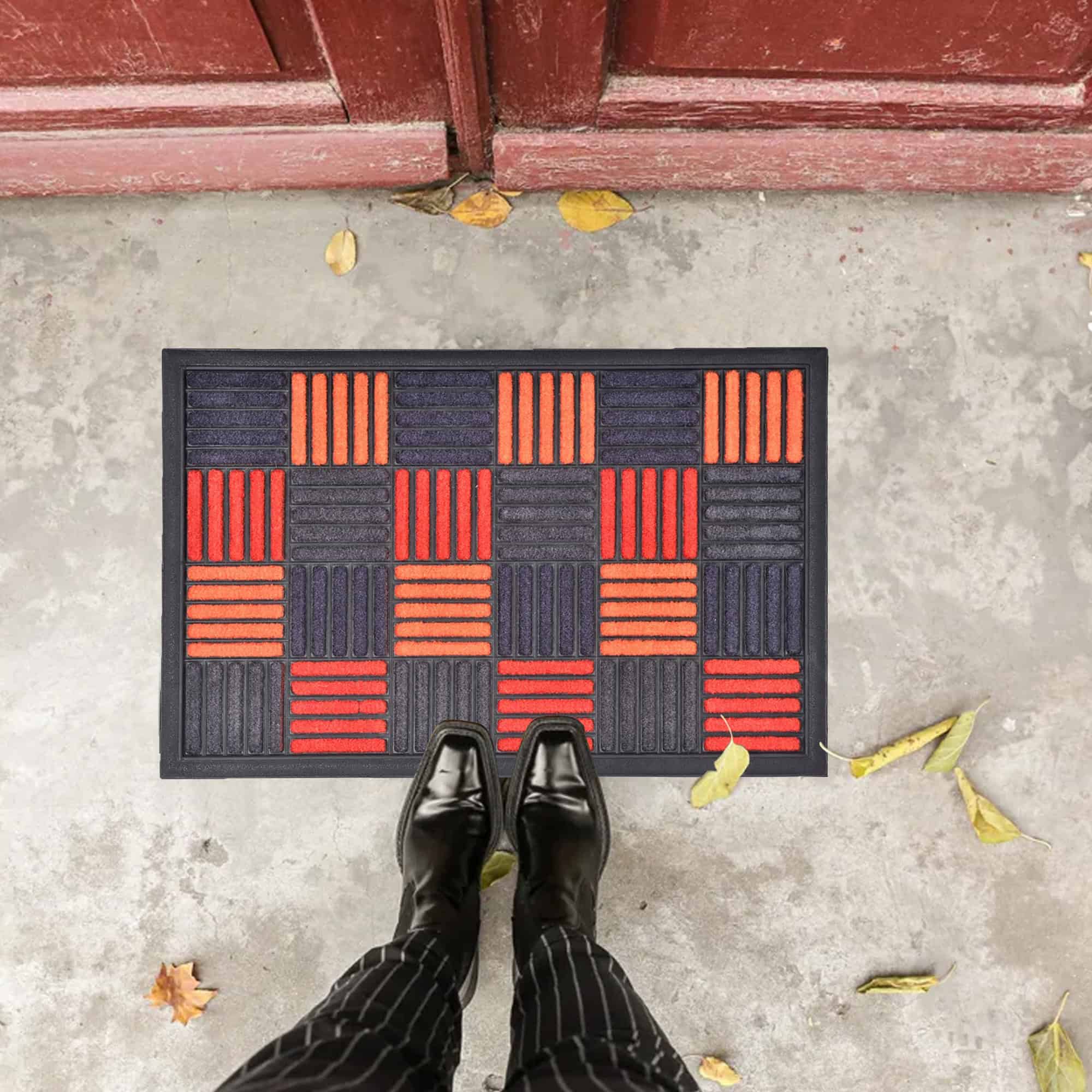 evideco-caroll-paillasson-entr-e-carreaux-orange-61x41-cm image 5