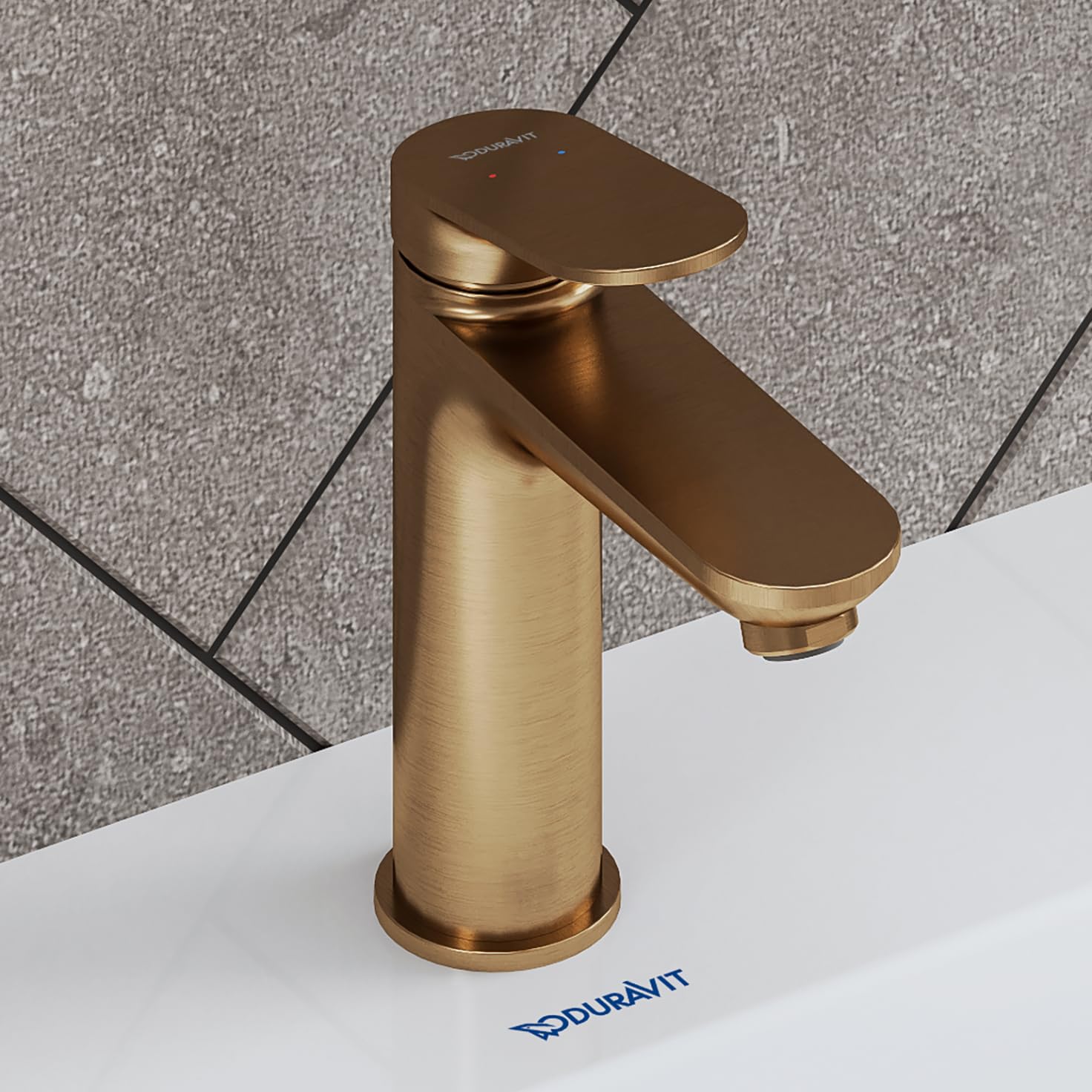 duravit-wave-robinet-lavabo-taille-s-bronze-bross-bec-77-mm image 3