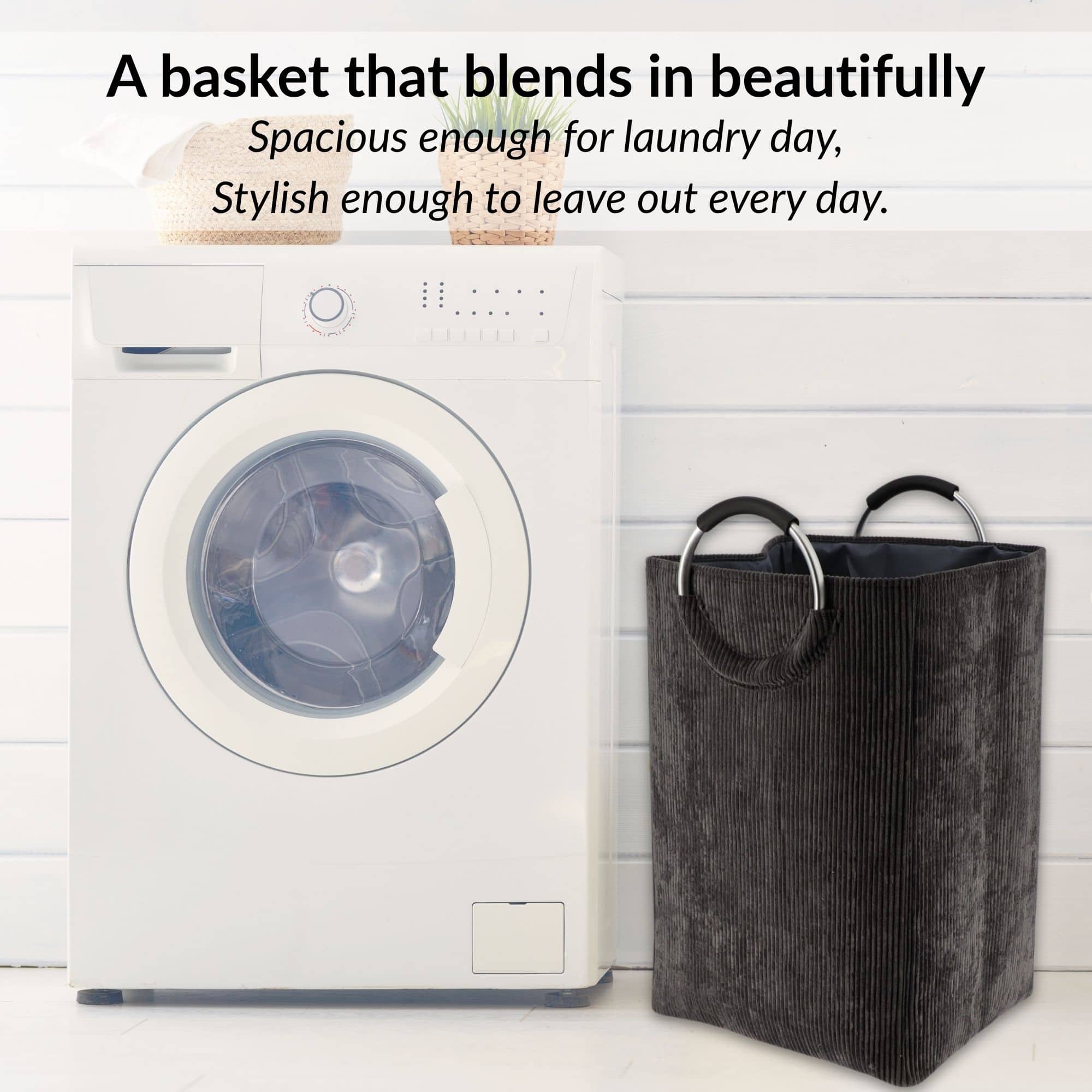 evideco-corduroy-panier-linge-55l-gris-fonc-poign-es image 5