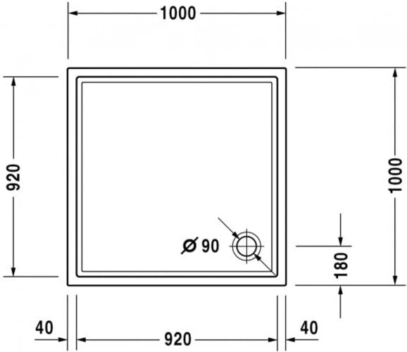 duravit-starck-slimline-receveur-carr-100x100-blanc image 5