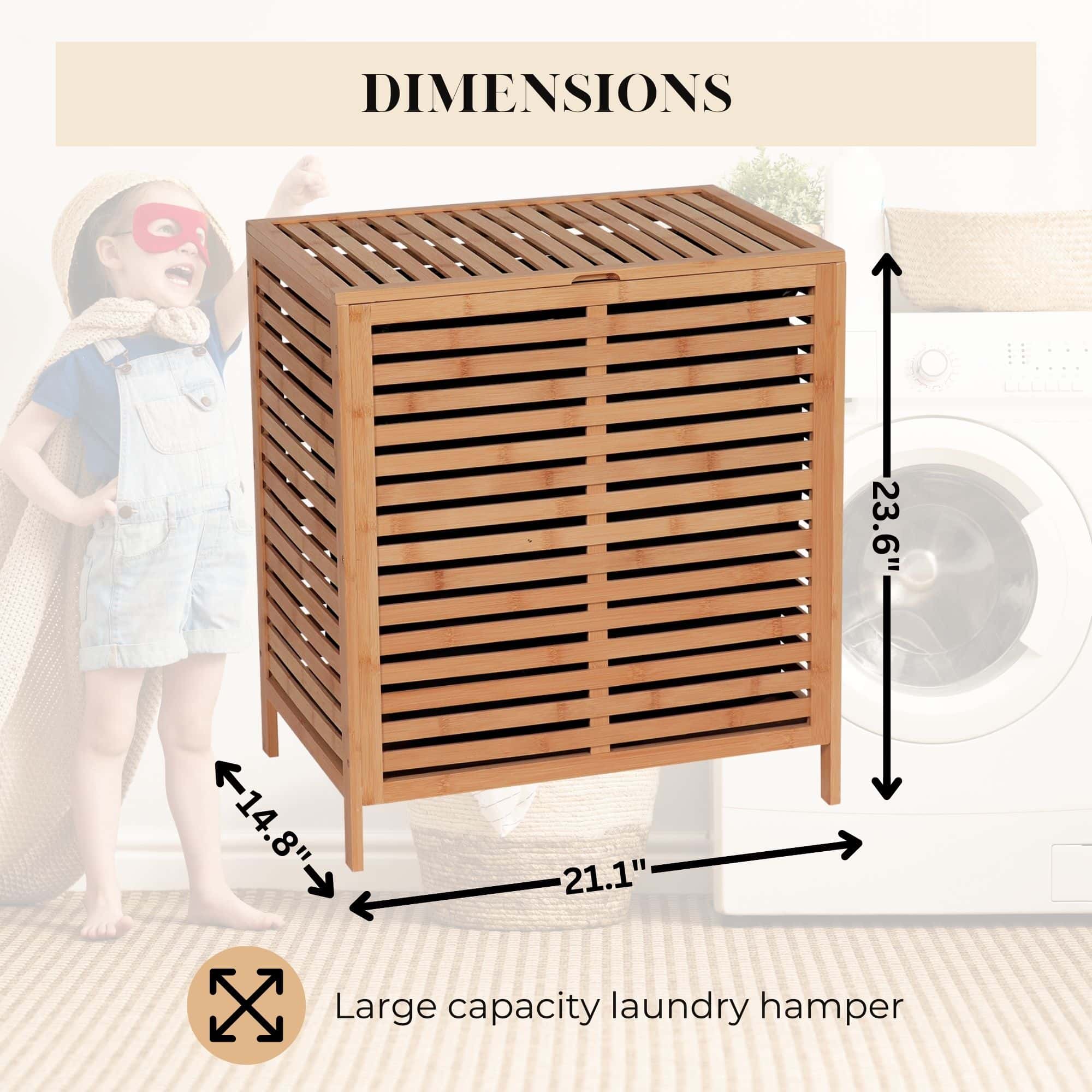 evideco-bambou-panier-linge-grand-avec-couvercle-et-sac image 5