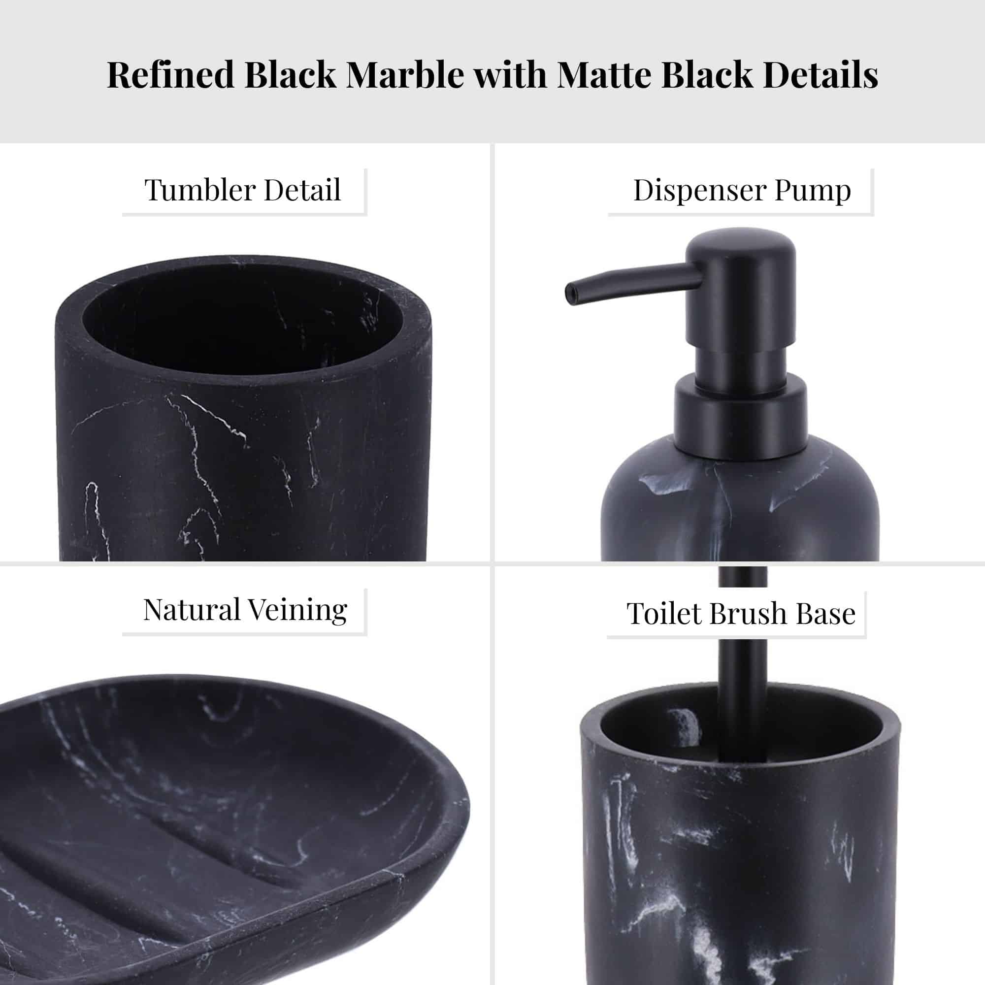 evideco-bathroom-accessories-set-salle-de-bain-marbre-noir-4-pi-ces image 6
