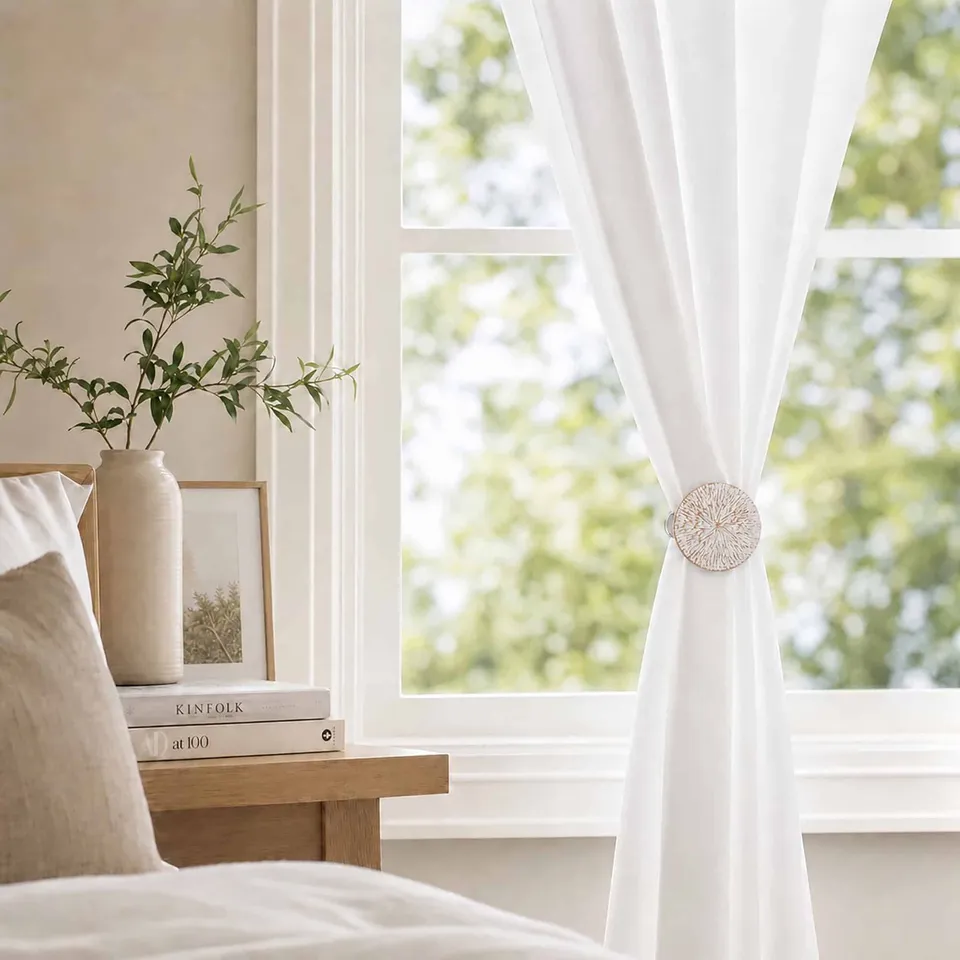 evideco-home-accessories-embrasse-rideau-m-tal-blanc-dor-lot-2 image 1