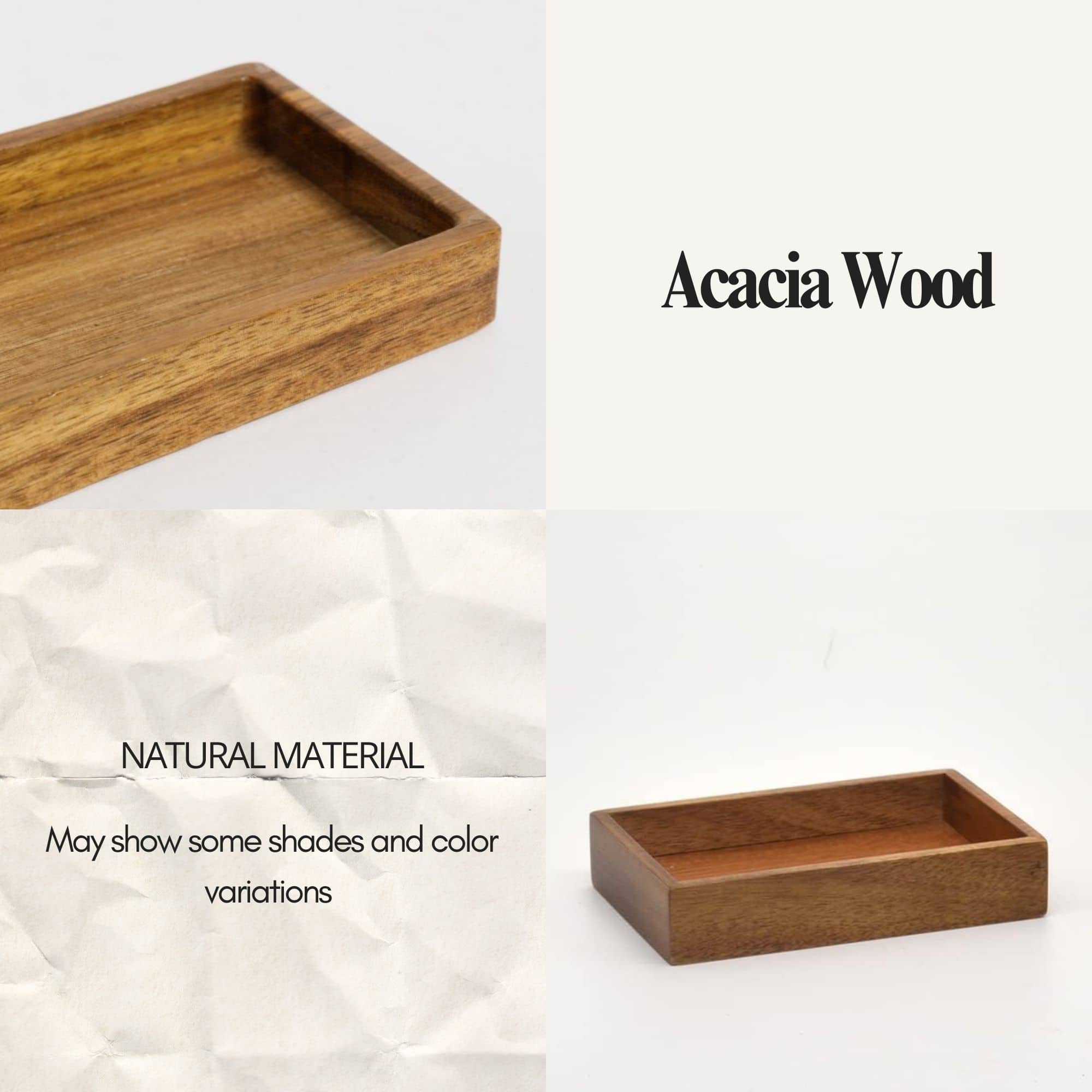 evideco-acacia-porte-savon-bois-plateau-salle-de-bain image 6