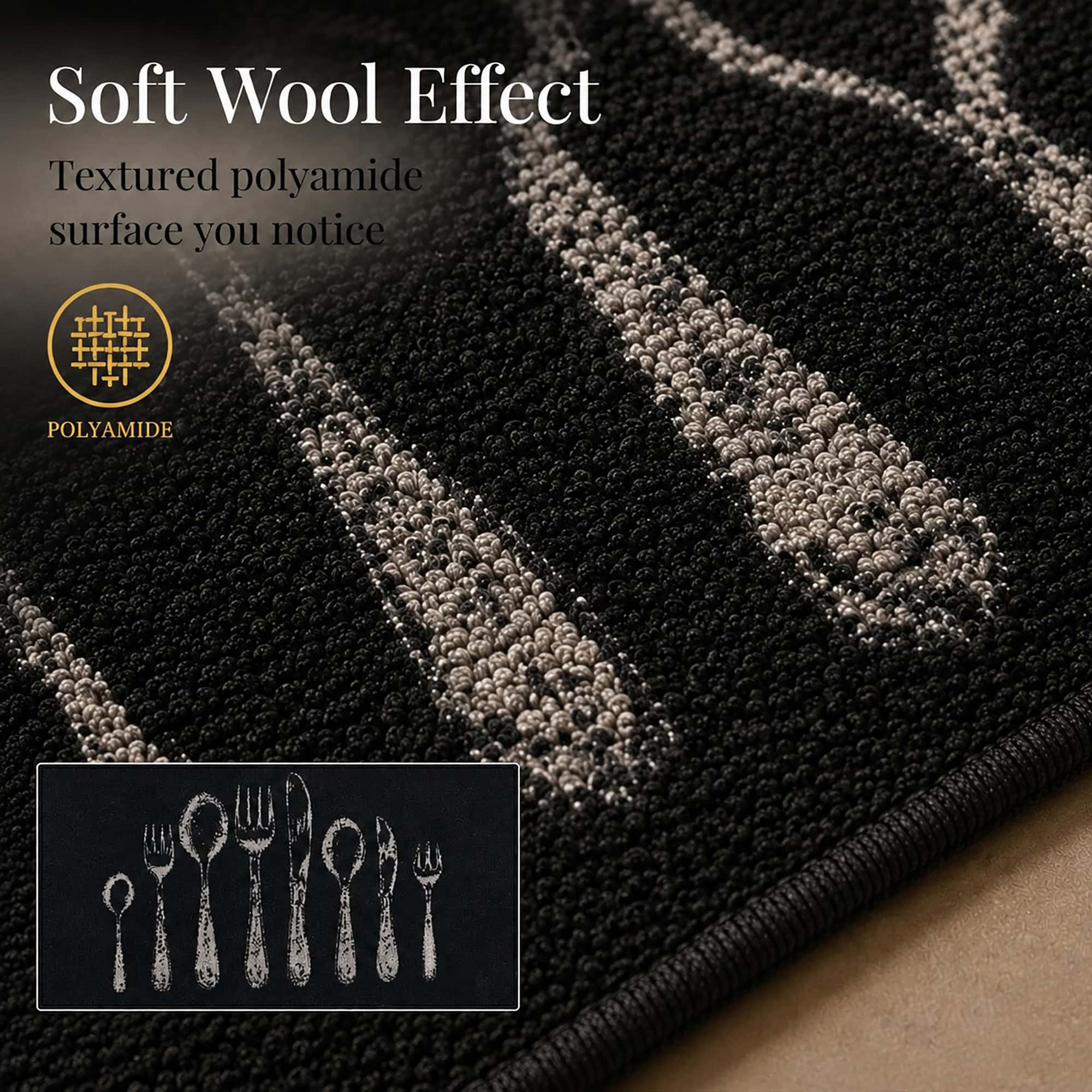 evideco-tapis-cuisine-noir-couverts-122x51-lavable-antid-rapant image 6