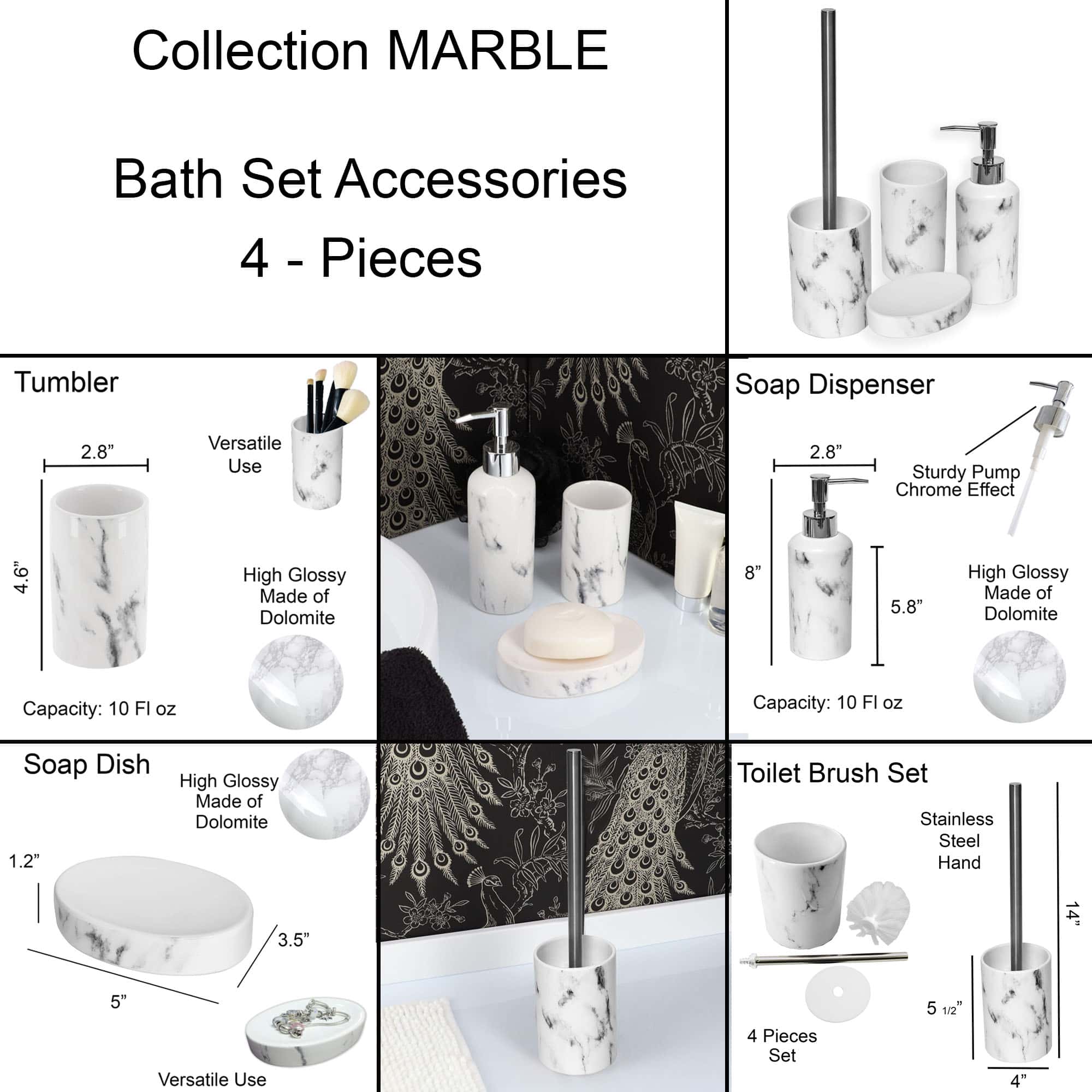 evideco-marbre-set-salle-de-bain-effet-marbre-4-pi-ces image 4
