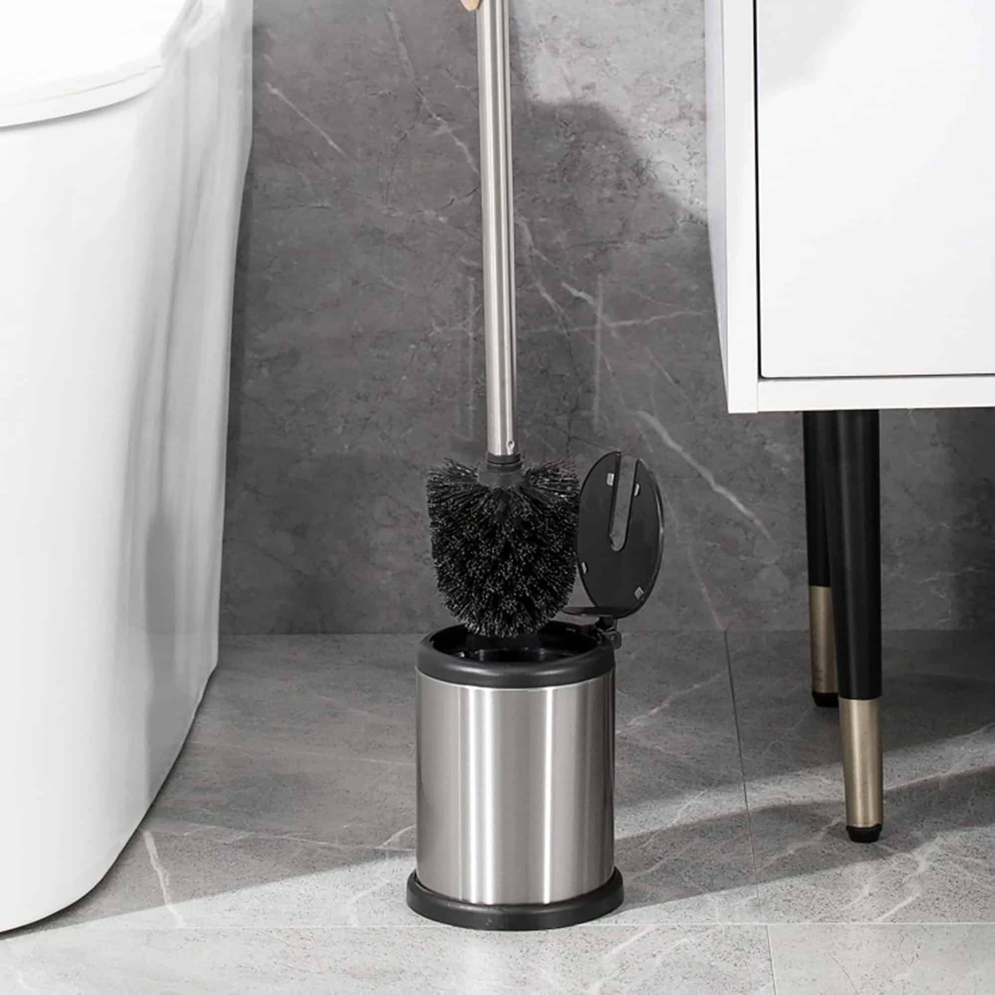 evideco-brosse-wc-chrom-e-manche-inox-couvercle-pliable-compacte image 7