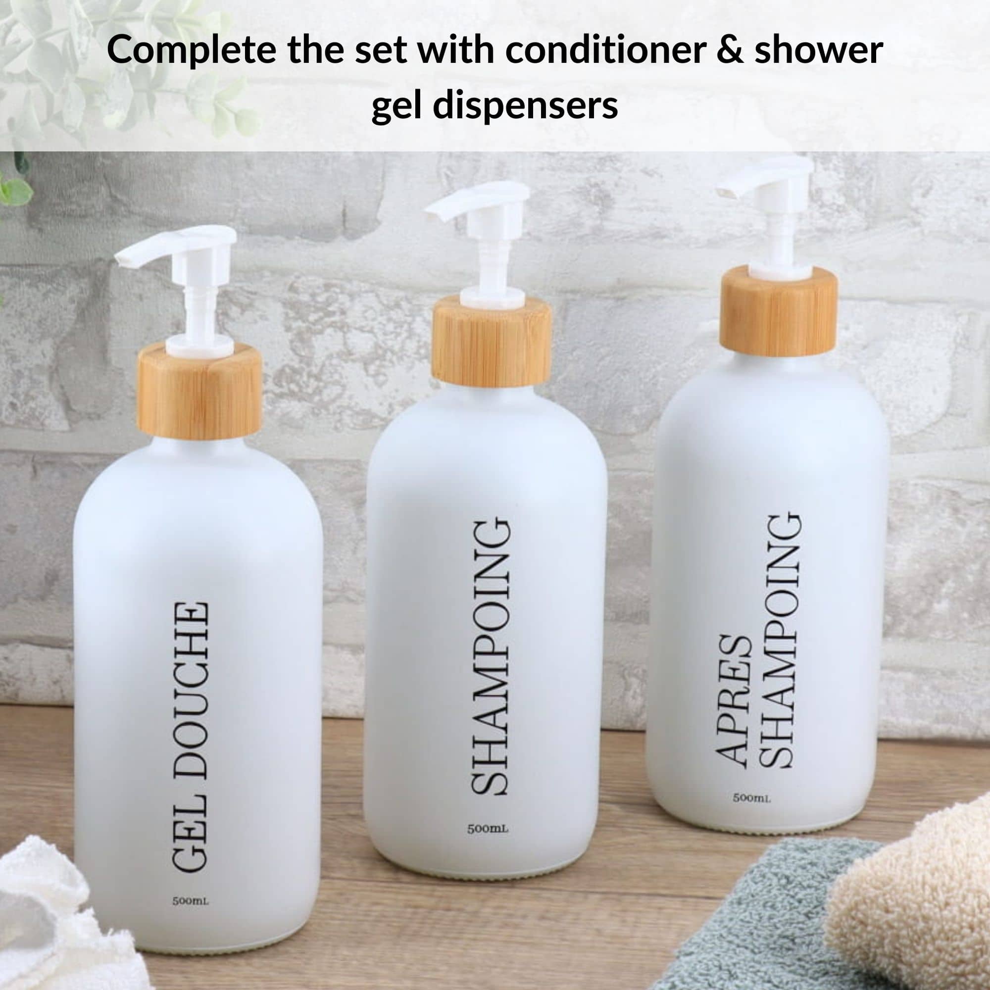evideco-distributeur-savon-blanc-mat-500-ml-bambou image 2