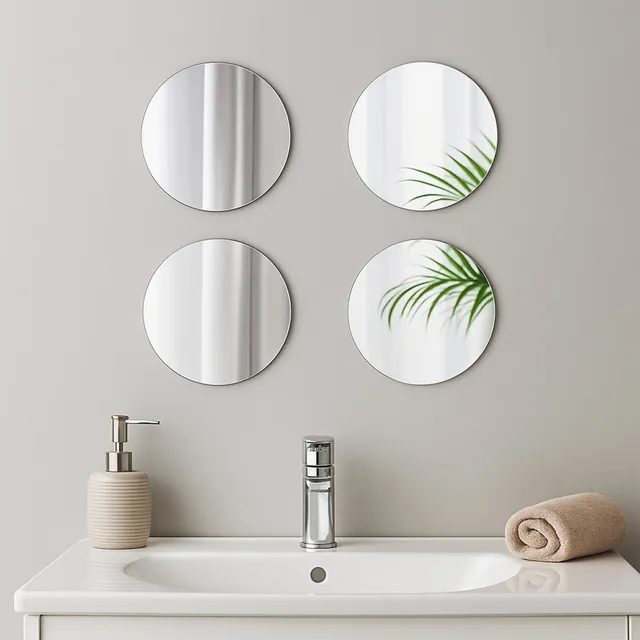 evideco-bathroom-accessories-miroir-mural-rond-adh-sif-lot-4 image 1