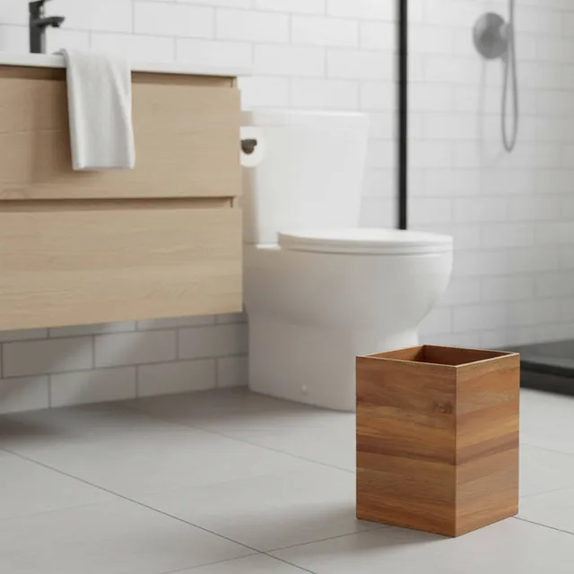 evideco-home-accessories-poubelle-acacia-carr-e-7-5-l-salle-bain image 1