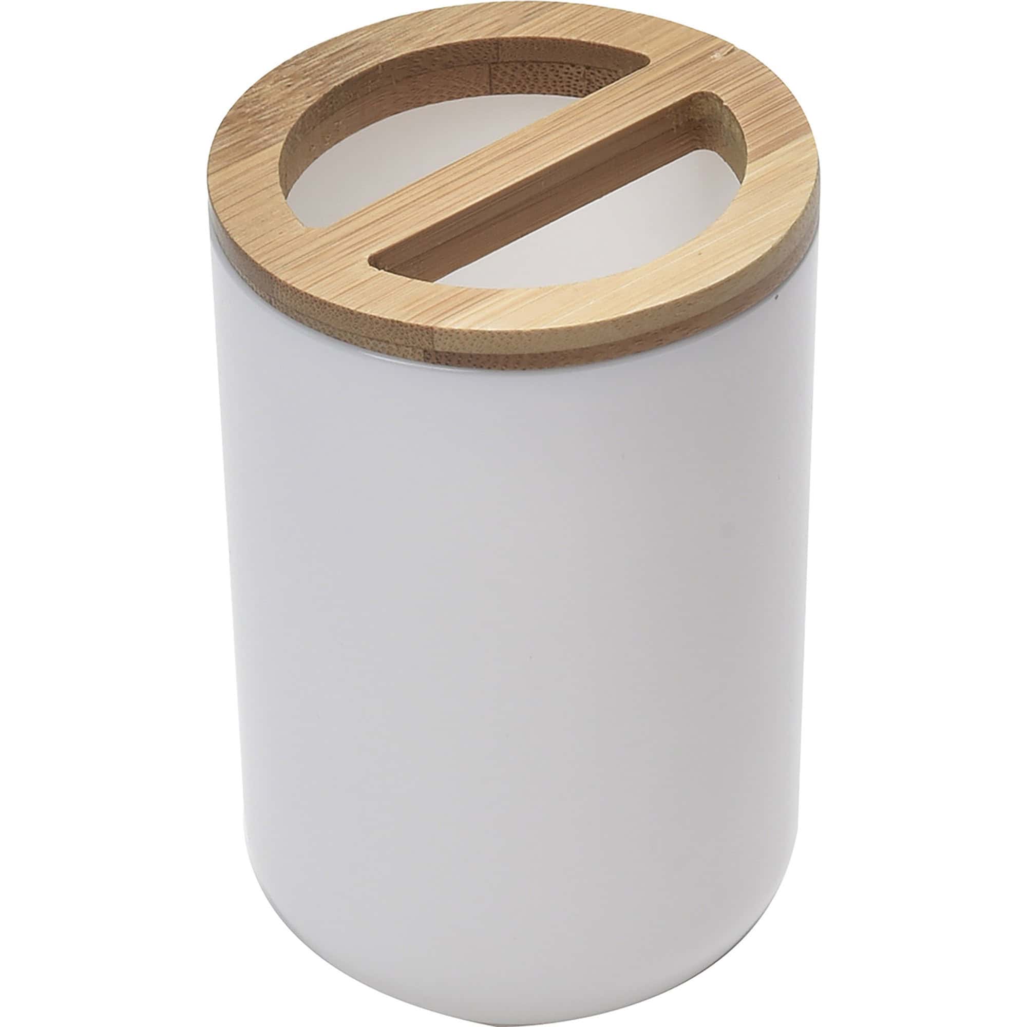 evideco-padang-porte-brosse-dents-blanc-bambou image 7