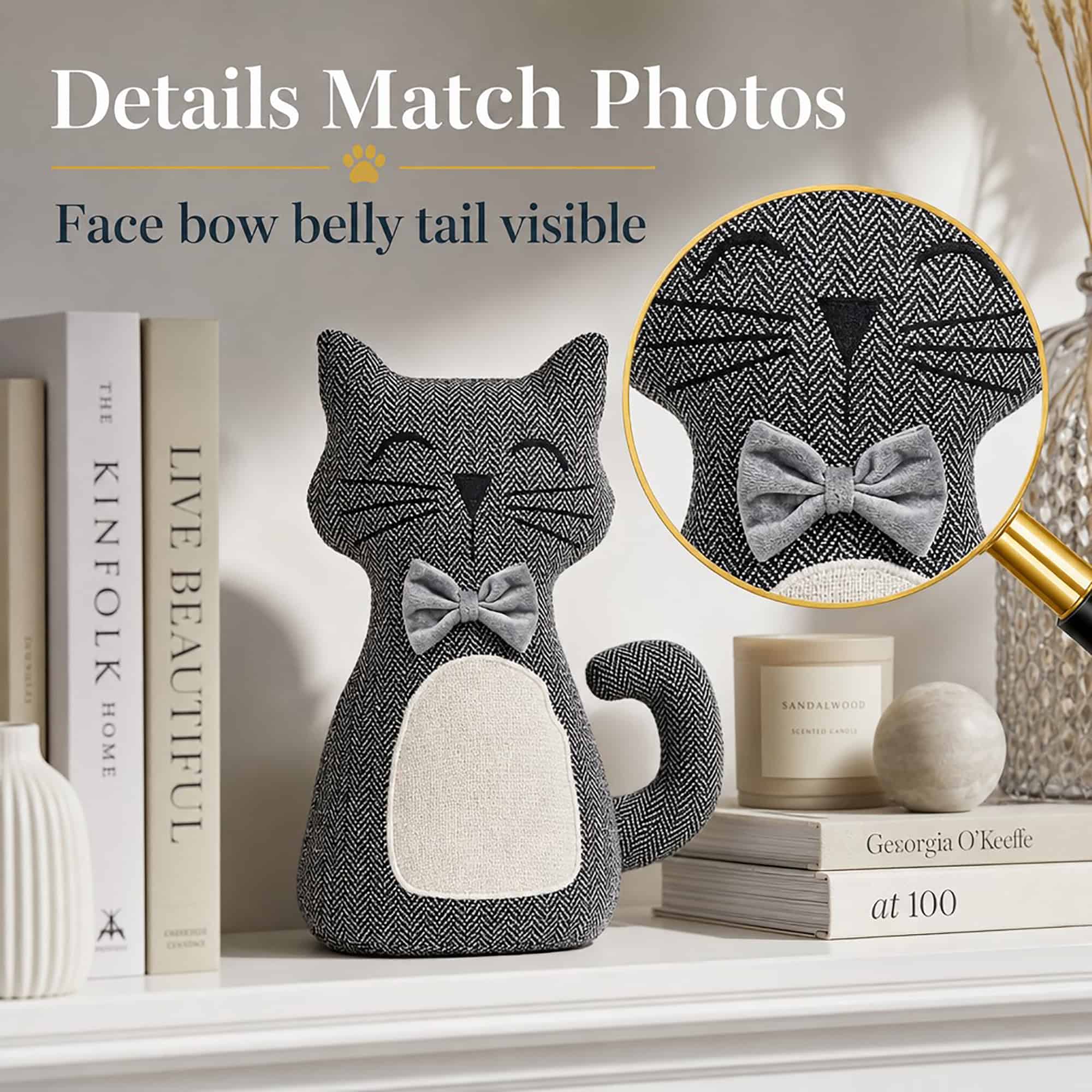 evideco-home-accessories-cale-porte-tissu-chat-lest-e-noir-blanc image 6
