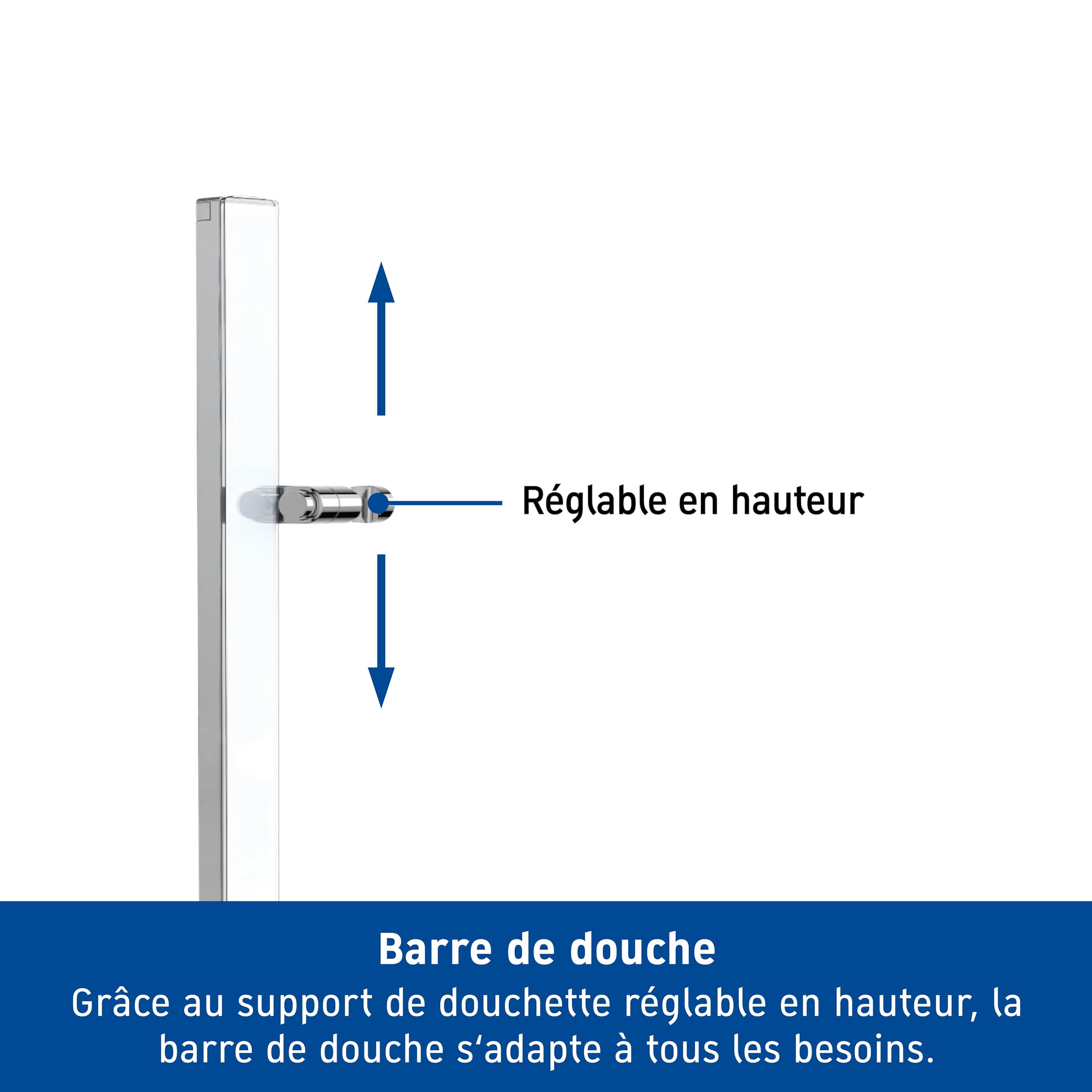 duravit-universal-barre-douche-810mm-chrome-blanc image 2