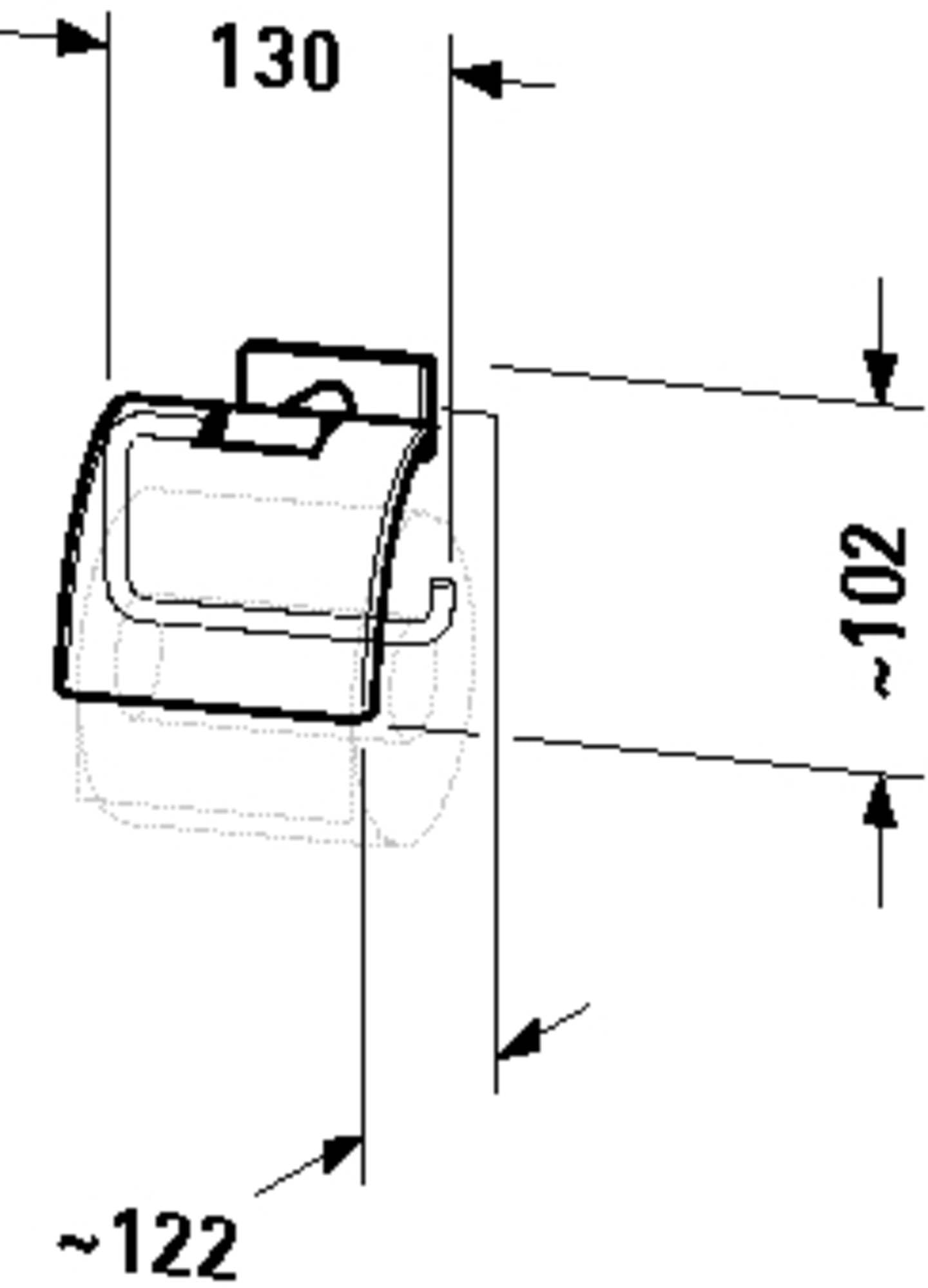 duravit-karree-0099551000-porte-rouleau-papier-chrom image 2