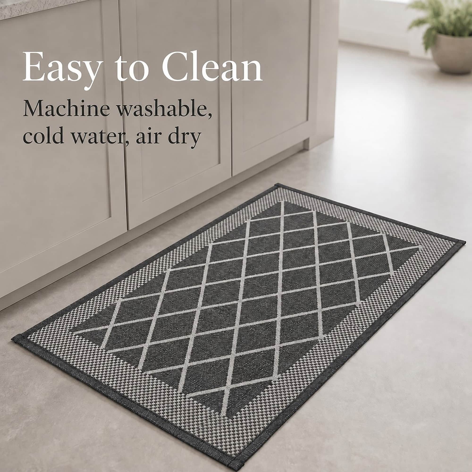 evideco-diamond-gray-20x32-tapis-cuisine-gris-losange image 6