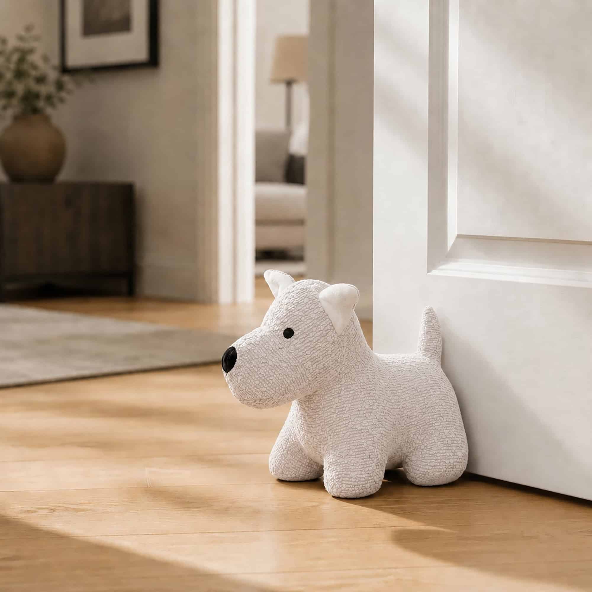 evideco-home-accessories-cale-porte-chien-cr-me-boucl-lest-e image 1