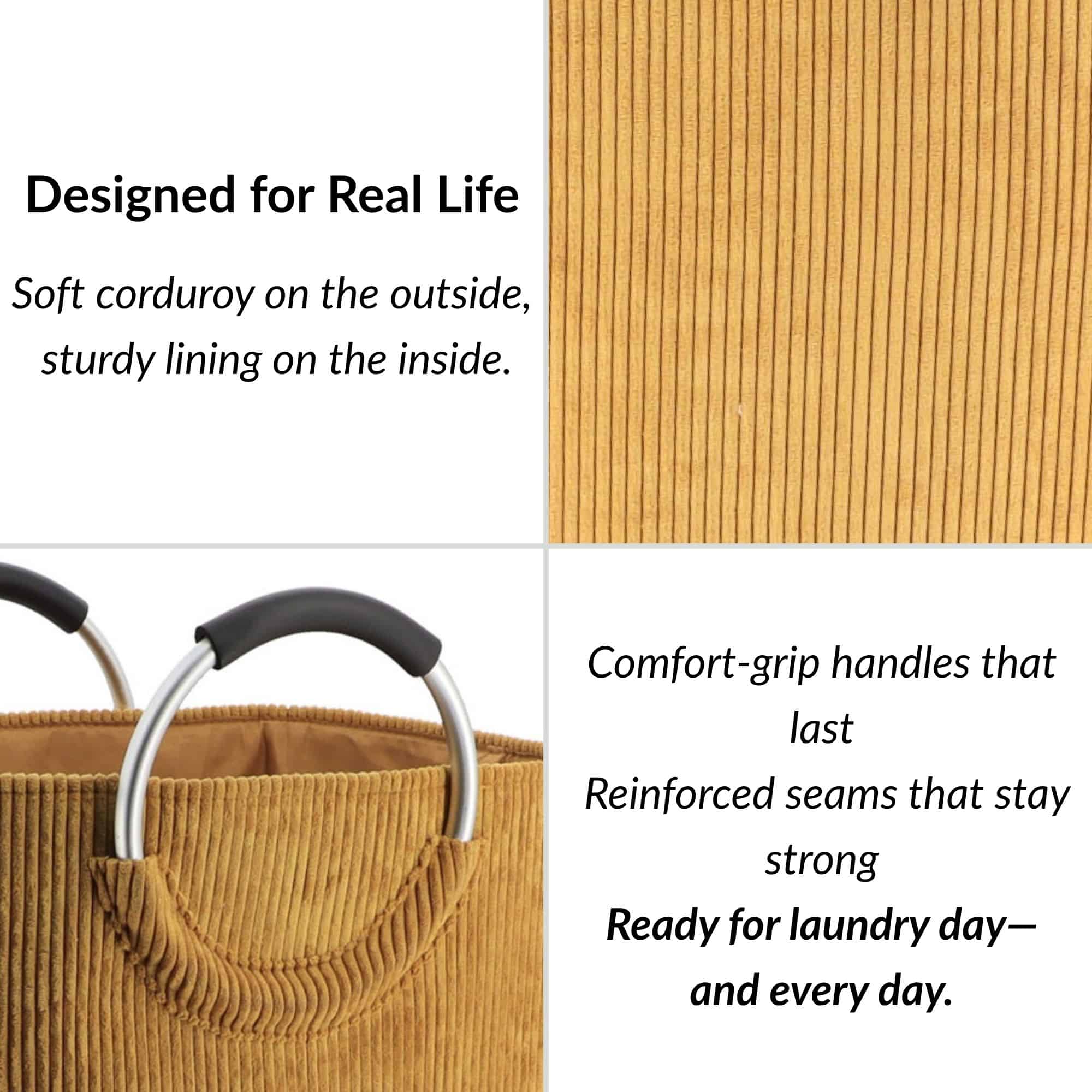 evideco-panier-linge-55l-jaune-moutarde-velours-c-tel image 4