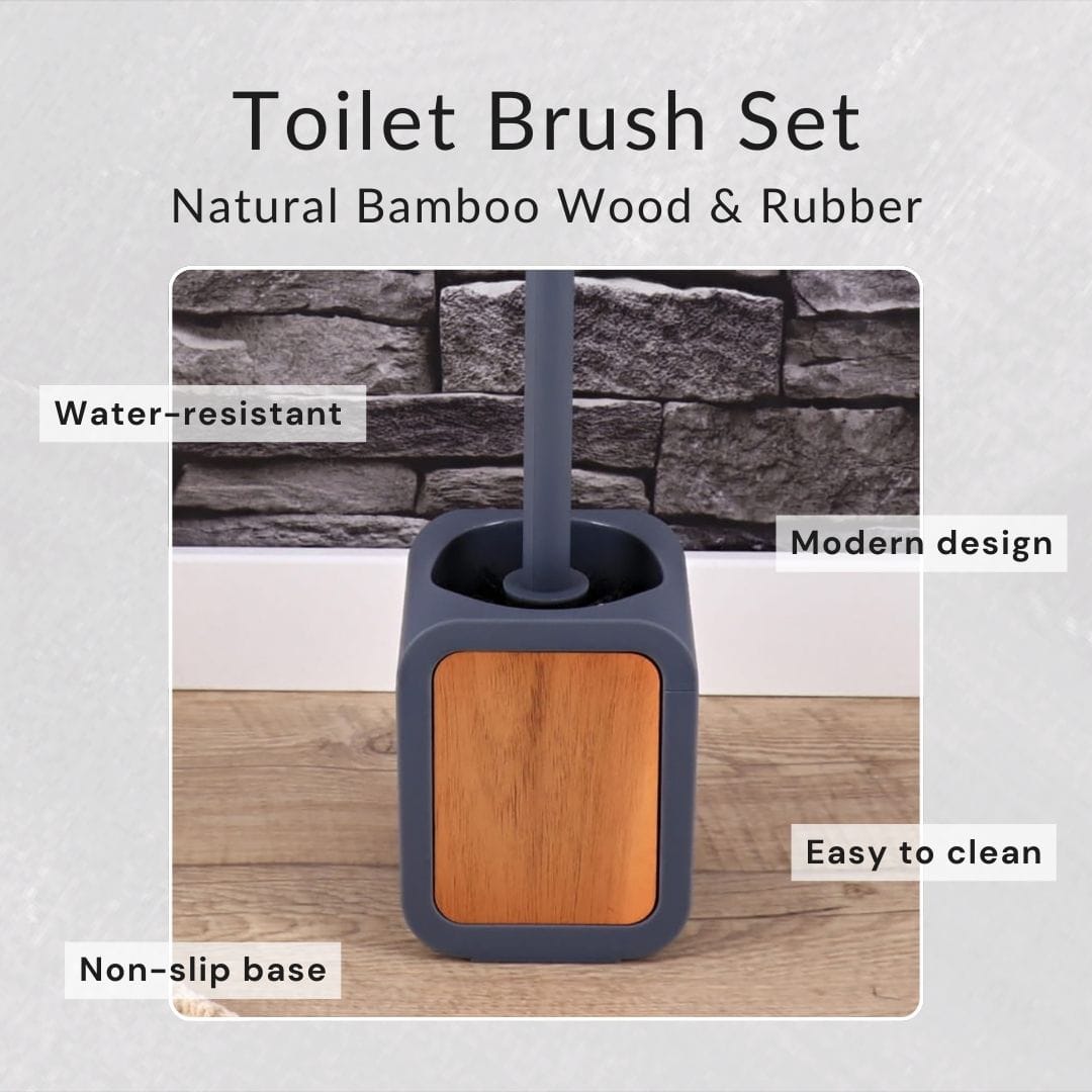 evideco-brosse-wc-gris-caoutchouc-acacia-avec-support image 5