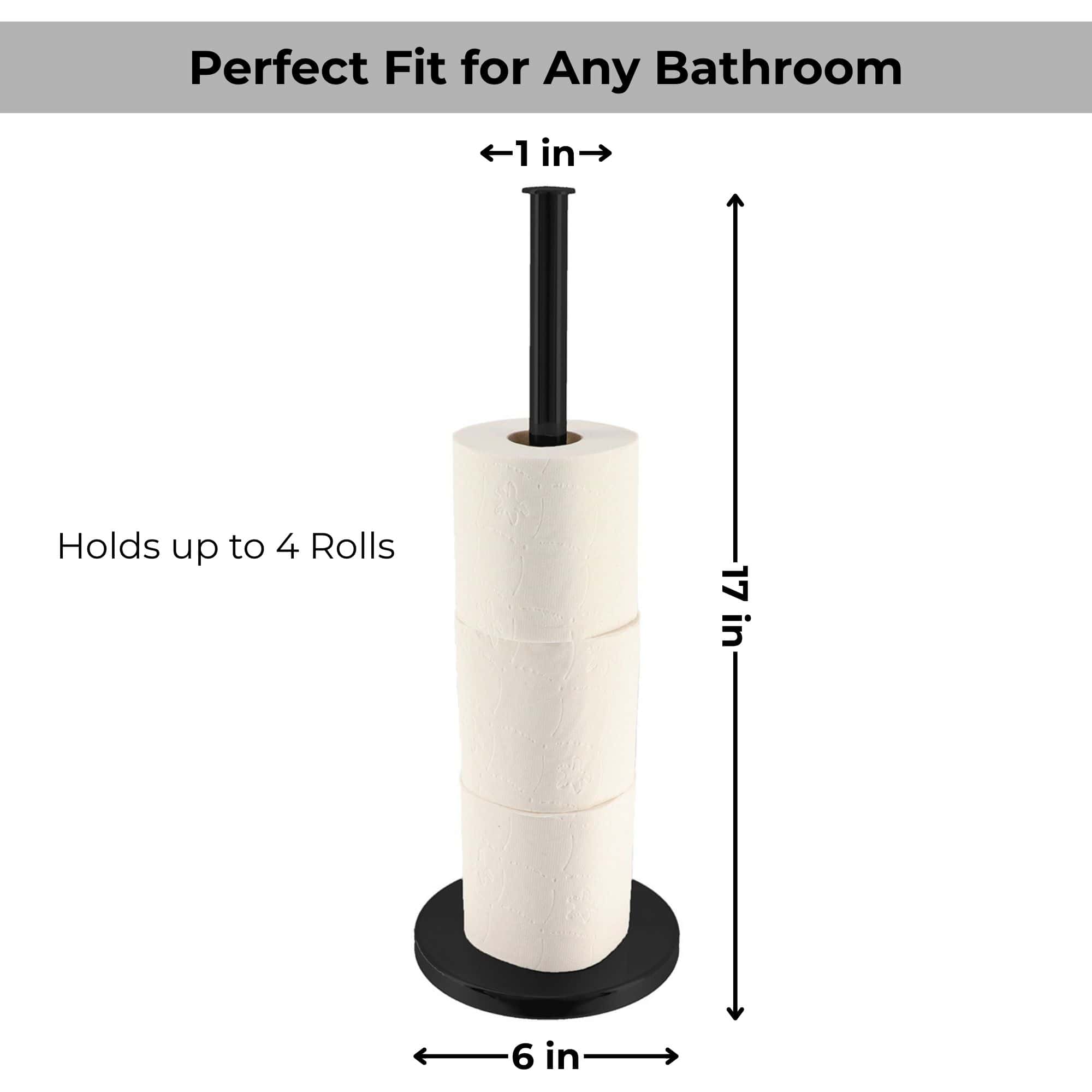 evideco-porte-papier-toilette-sur-pied-noir-4-rouleaux-m-tal image 4