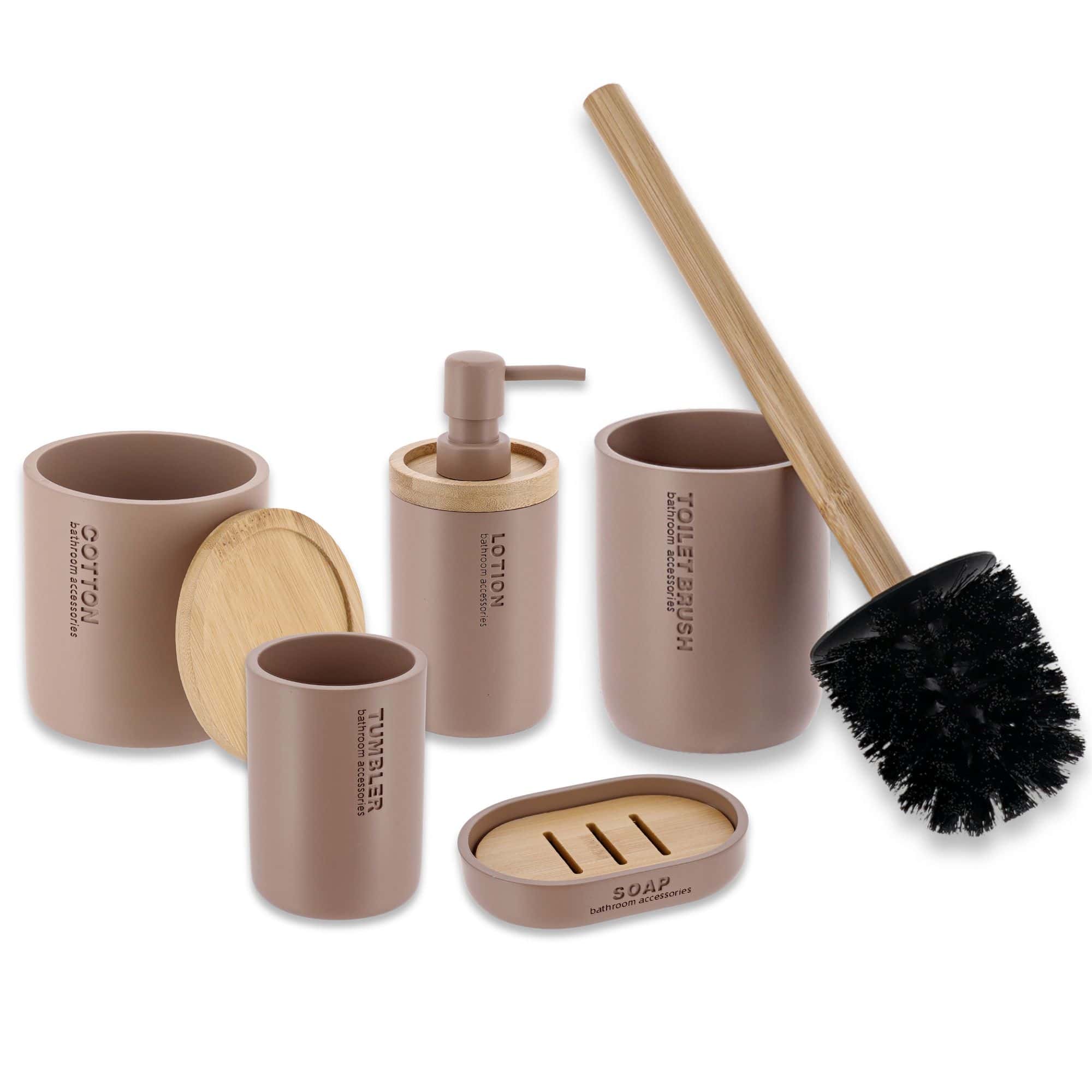 evideco-ensemble-salle-de-bain-cappuccino-bambou-5-pi-ces image 6