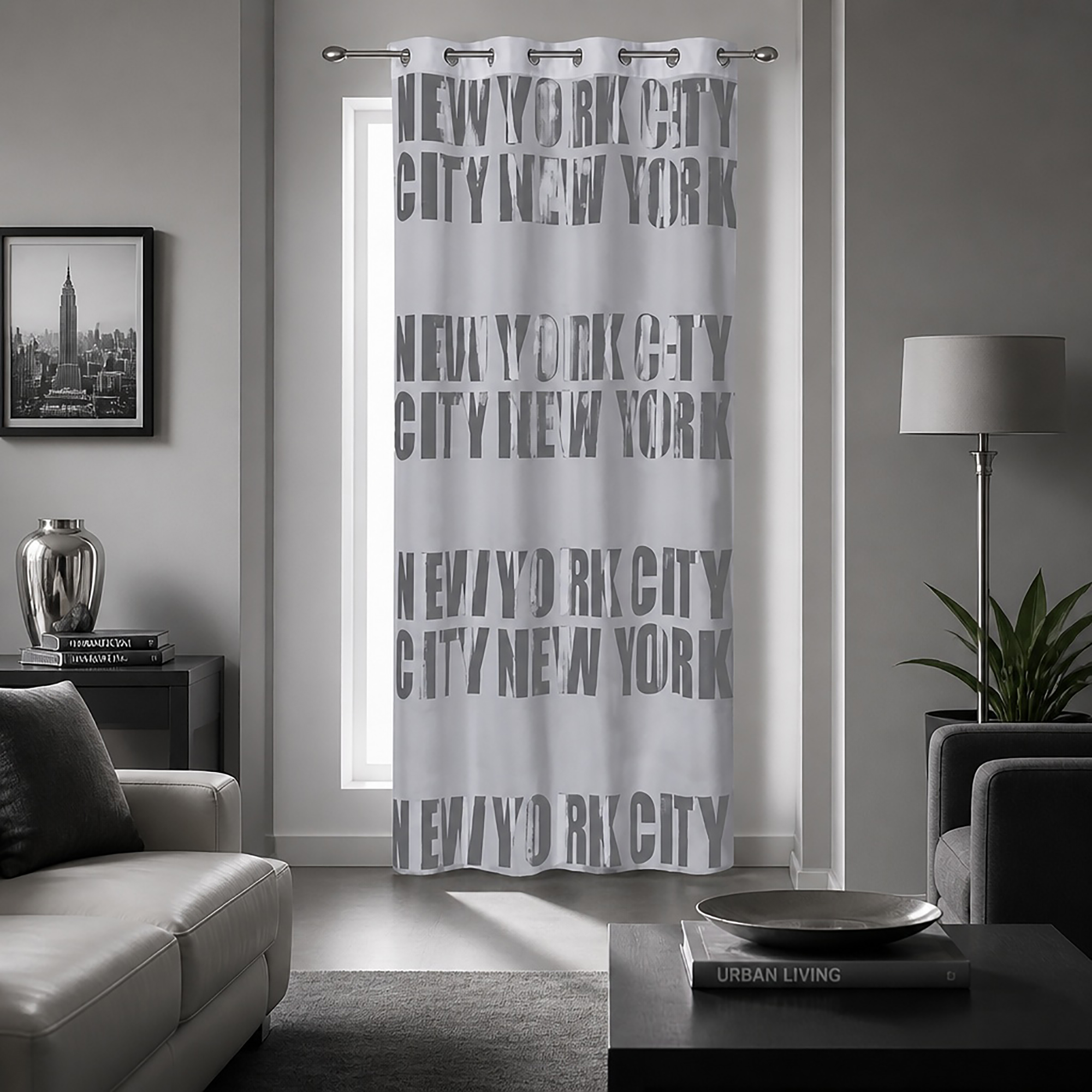 evideco-new-york-rideau-occultant-gris-clair-102x55-illets image 8