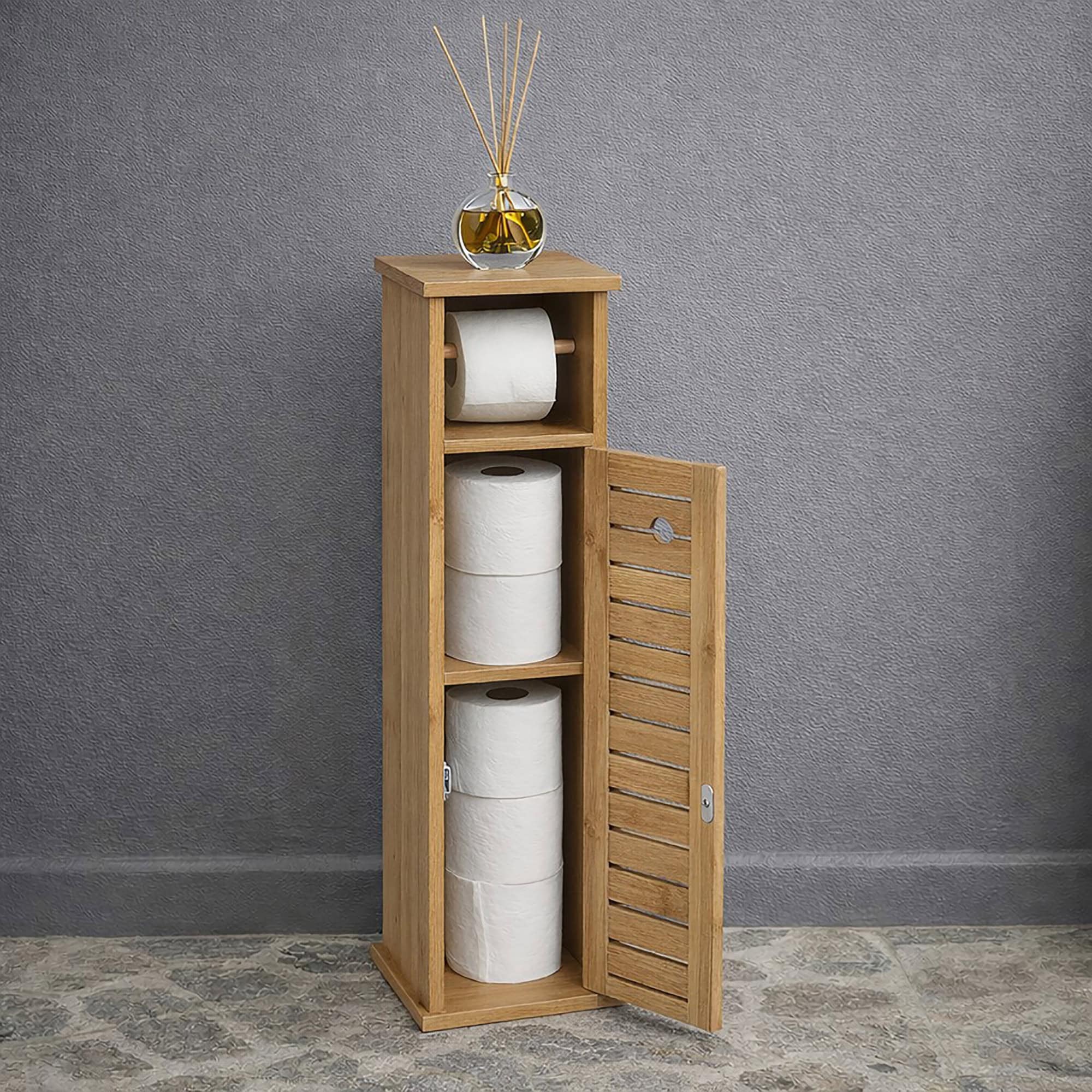 evideco-trinidad-meuble-wc-naturel-6-rouleaux-avec-distributeur image 3