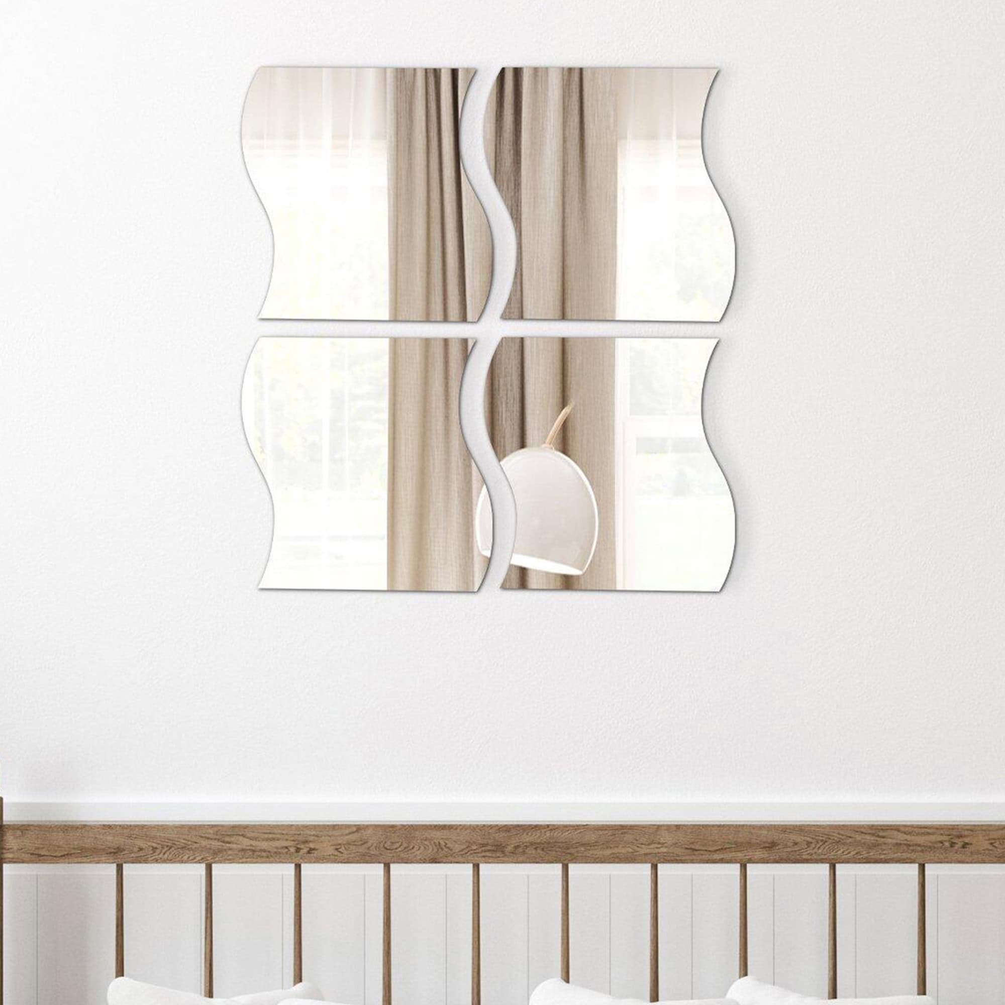 evideco-miroirs-adh-sifs-vagues-lot-de-4-d-coratif-mural image 3